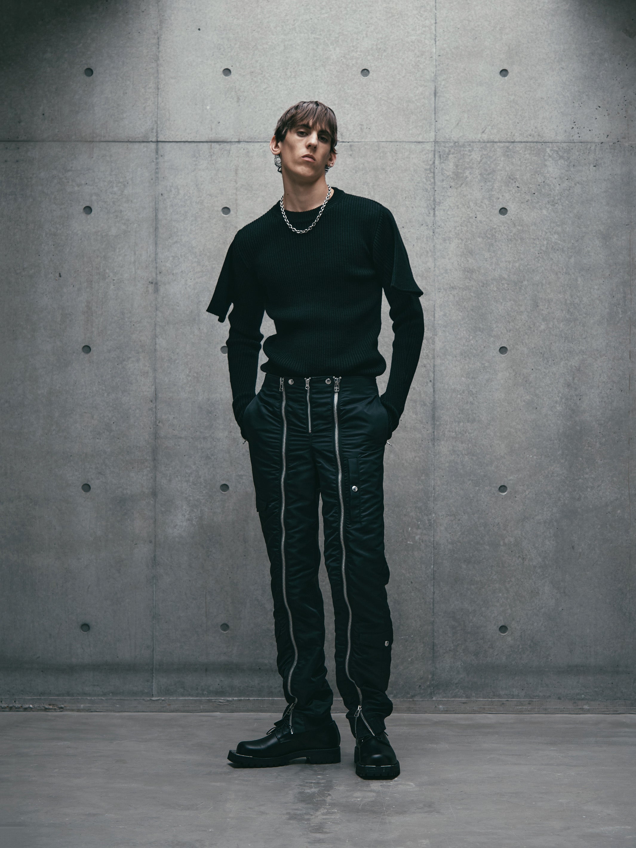 NYLON TWILL BOMBER PANTS