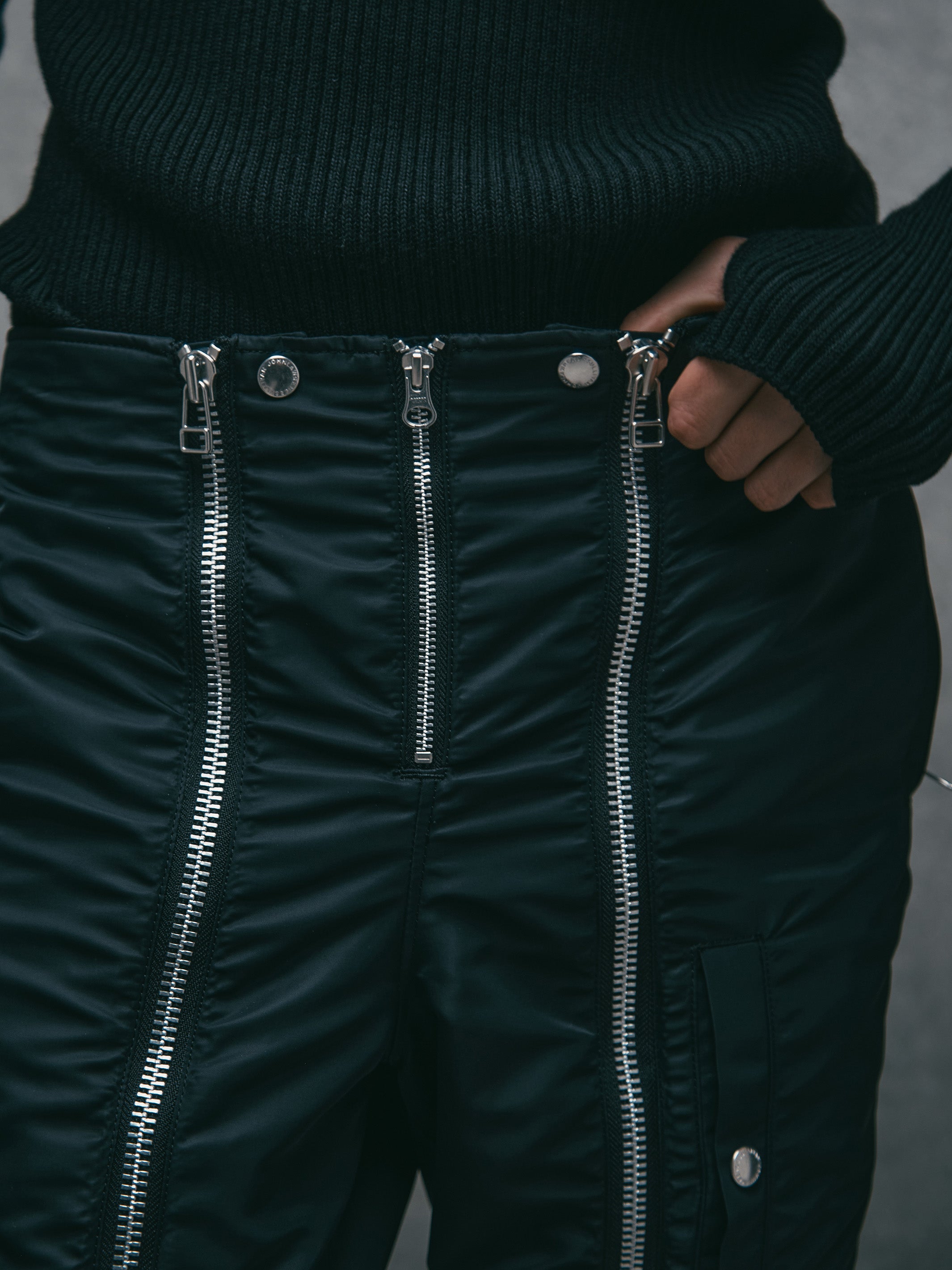 NYLON TWILL BOMBER PANTS