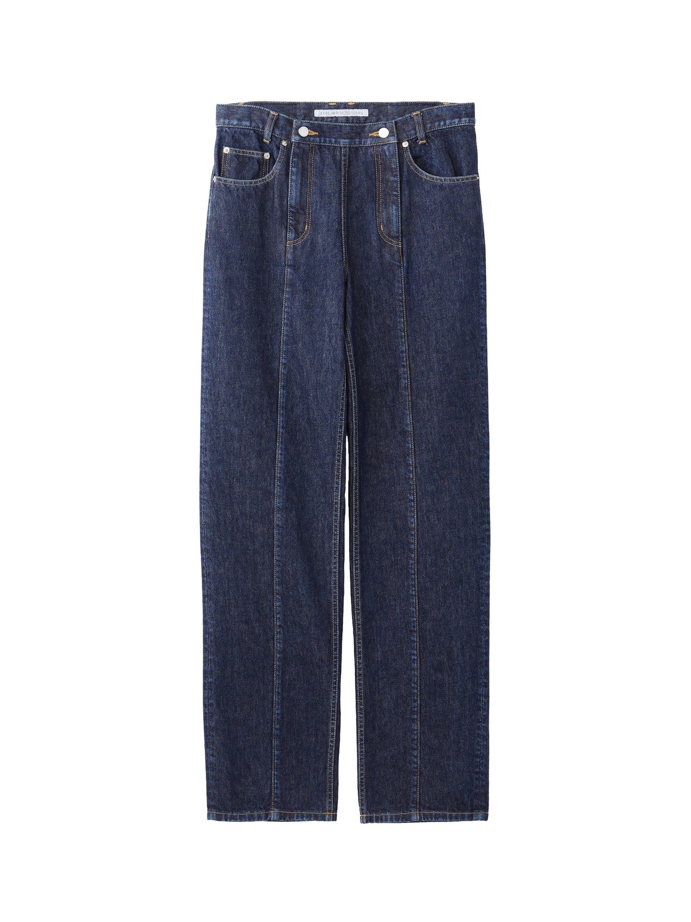 WASHED DENIM DOUBLE ZIPPERFLY PANTS