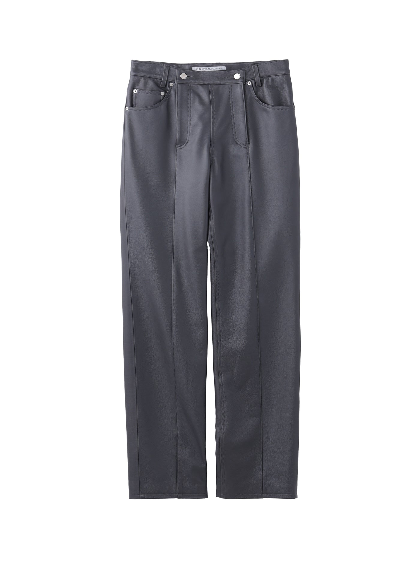 LEATHER DOUBLE ZIPPERFLY PANTS