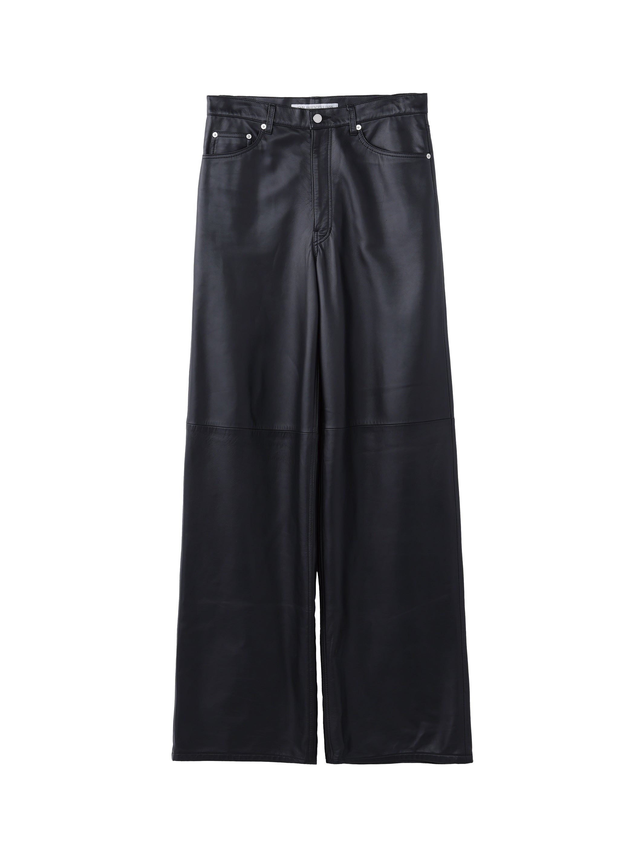 LEATHER WIDE PANTS