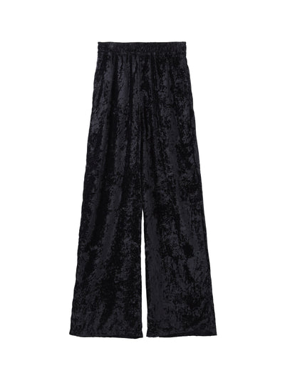 CRUSHED VELVET WIDE PANTS