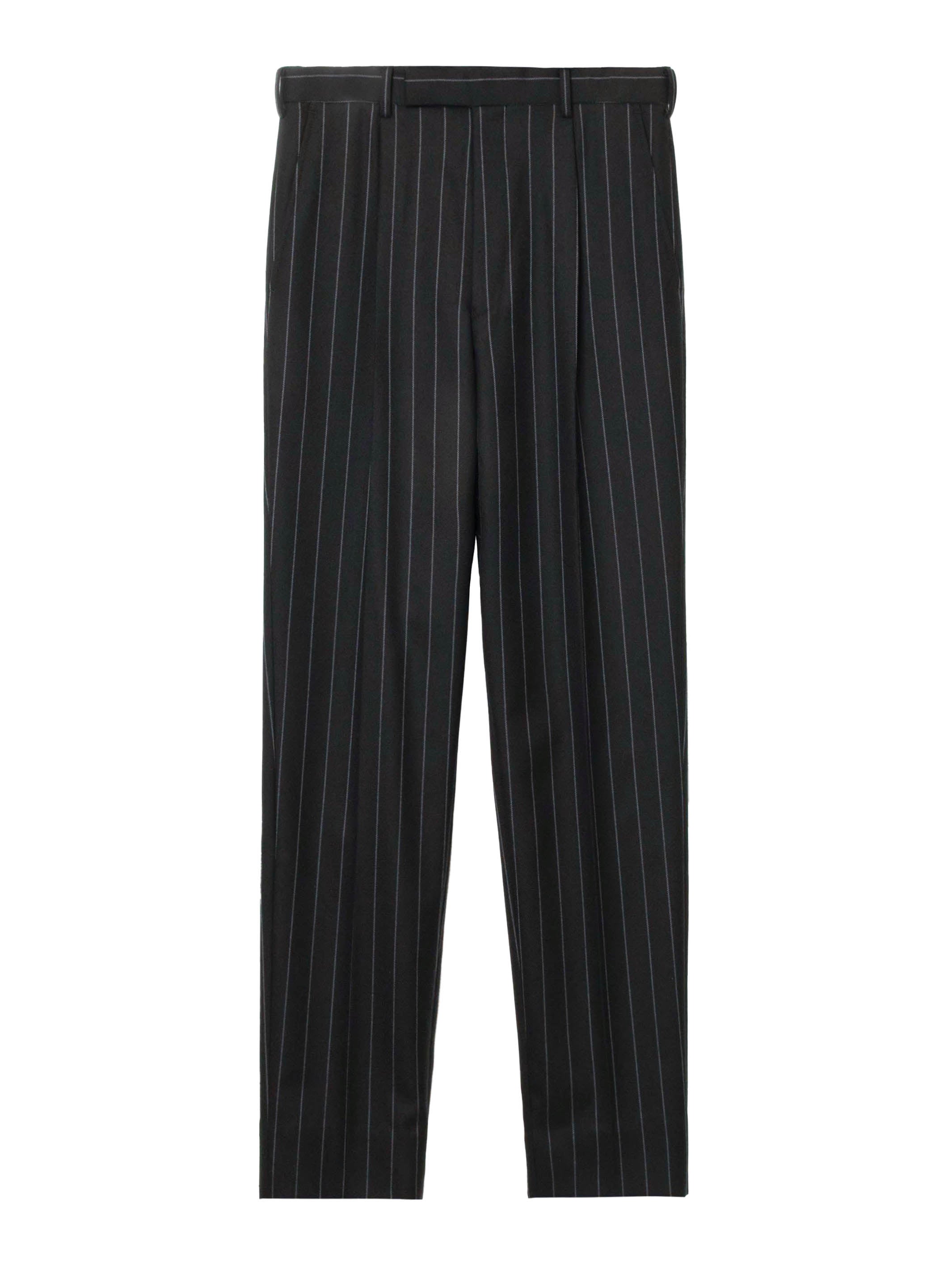 Wool Stripe PLEATED TROUSERS