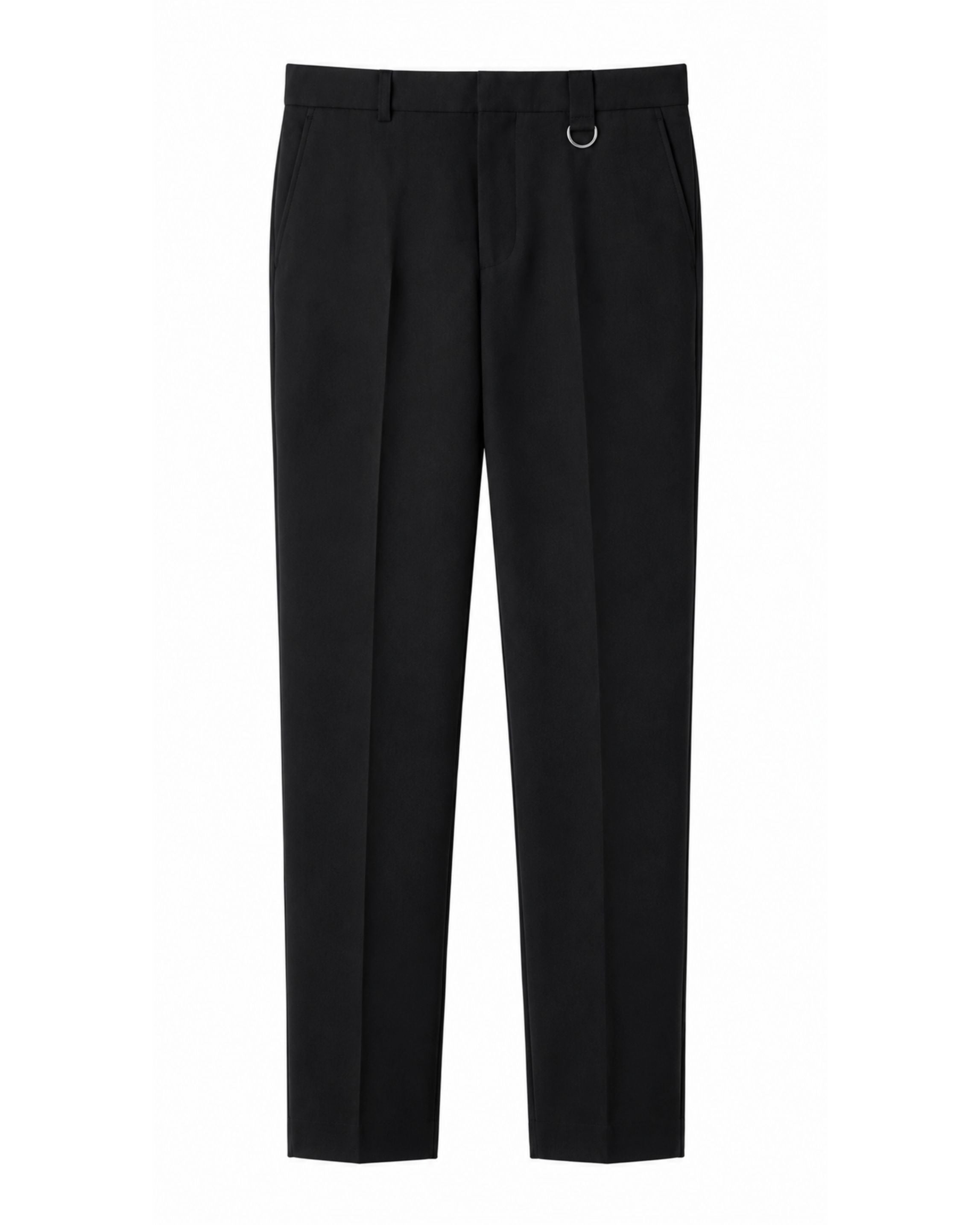 WOOL GABARDINE SKINNY TROUSERS