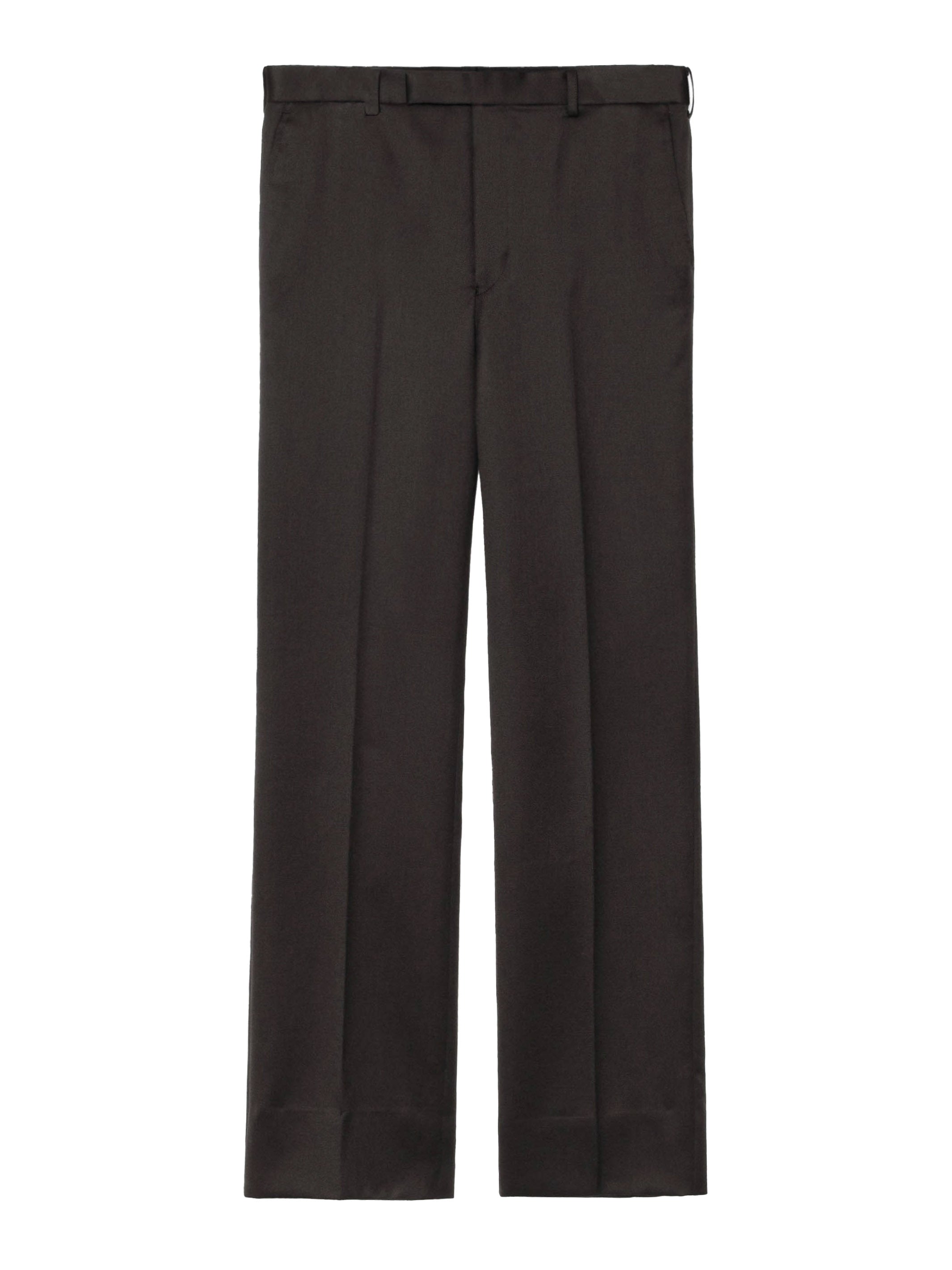 Wool Satin Strait Trousers