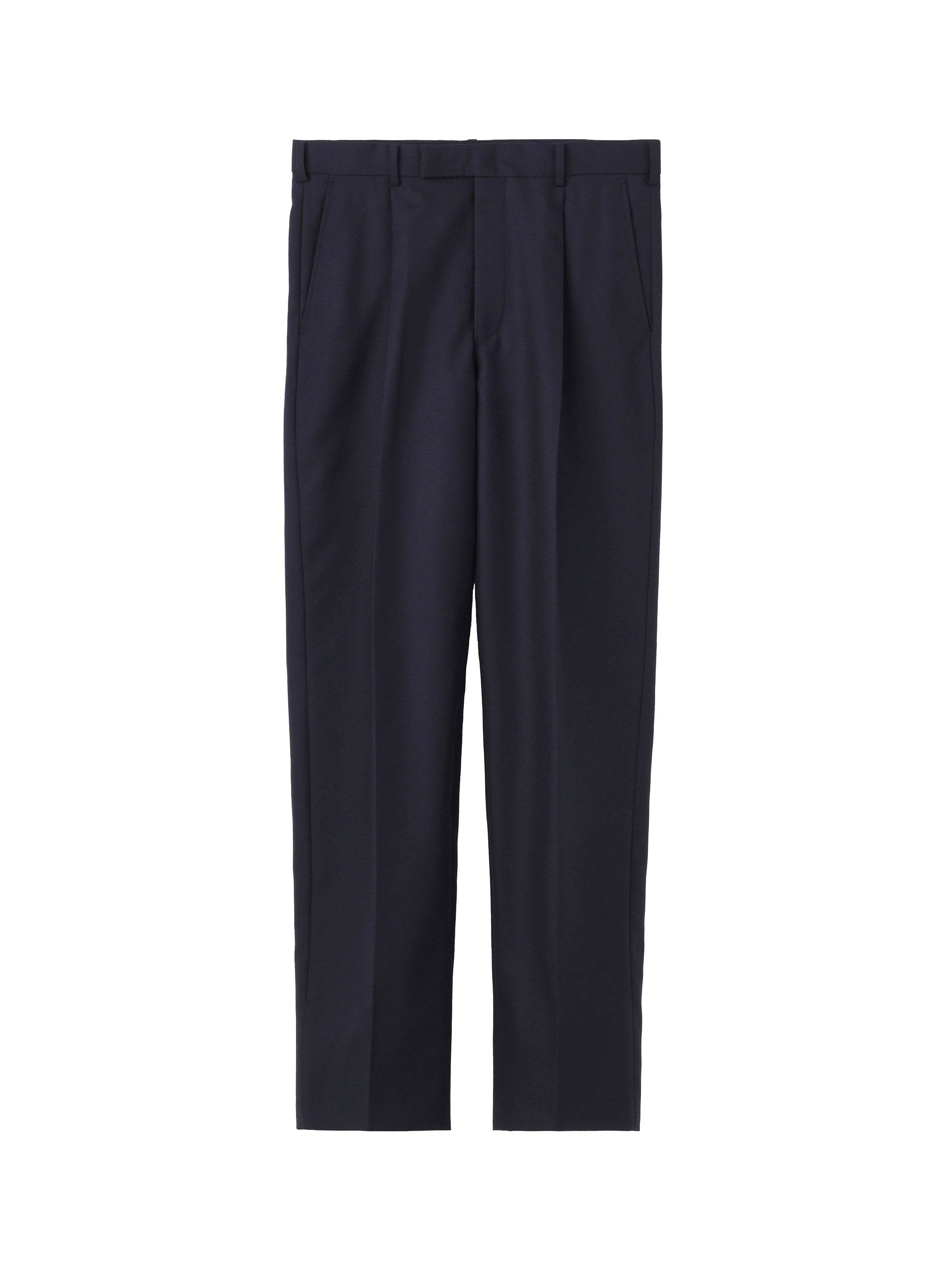 WOOL TUCKED TROUSERS
