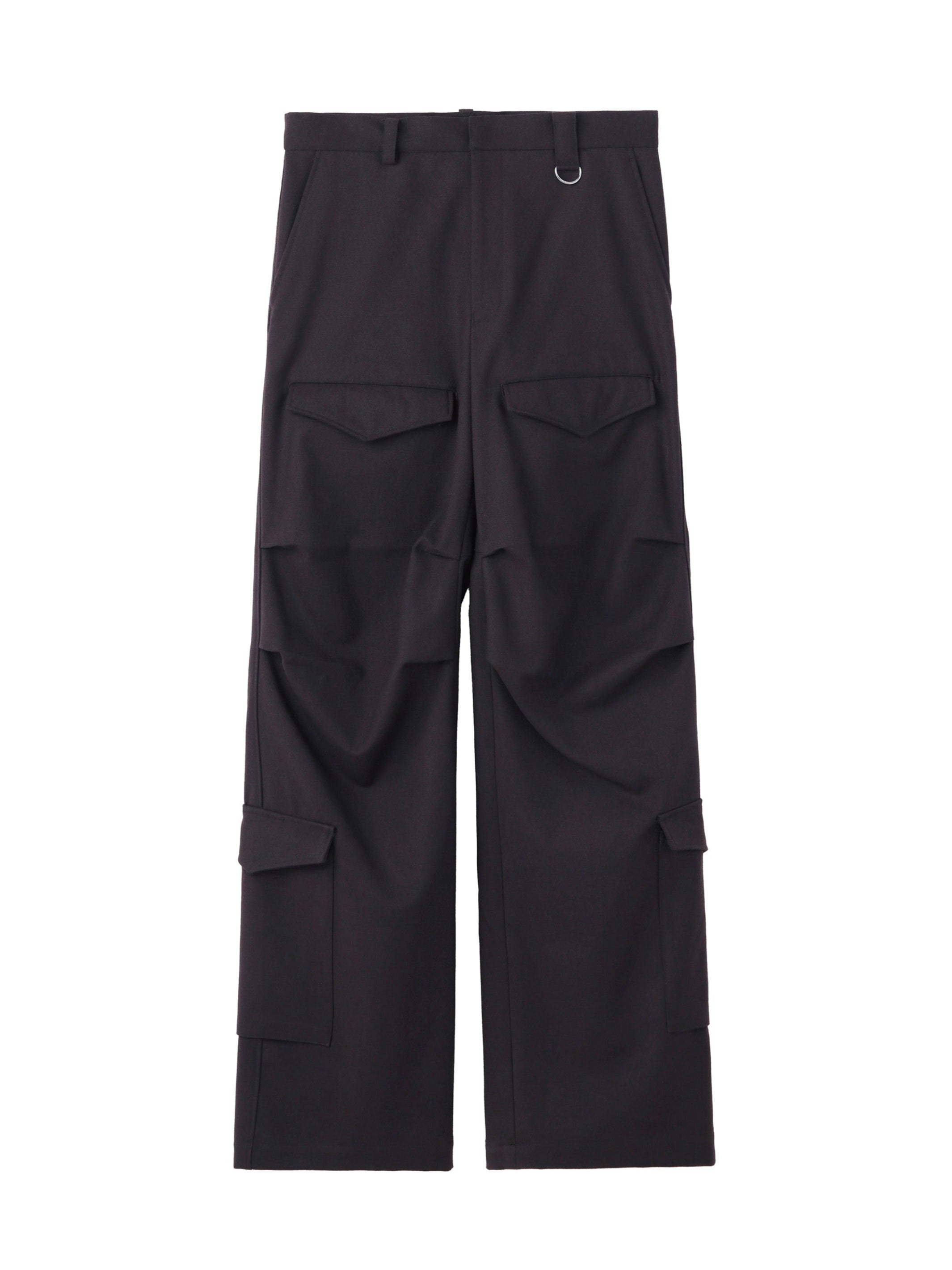 WOOL BARATHEA CARGO PANTS