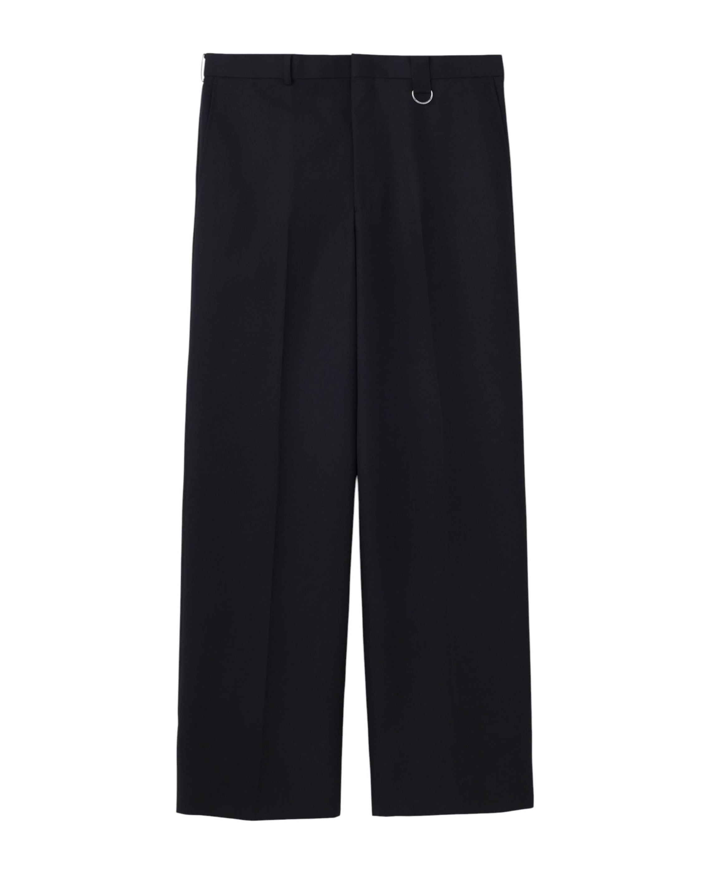 WOOL GABARDINE WIDE TROUSERS