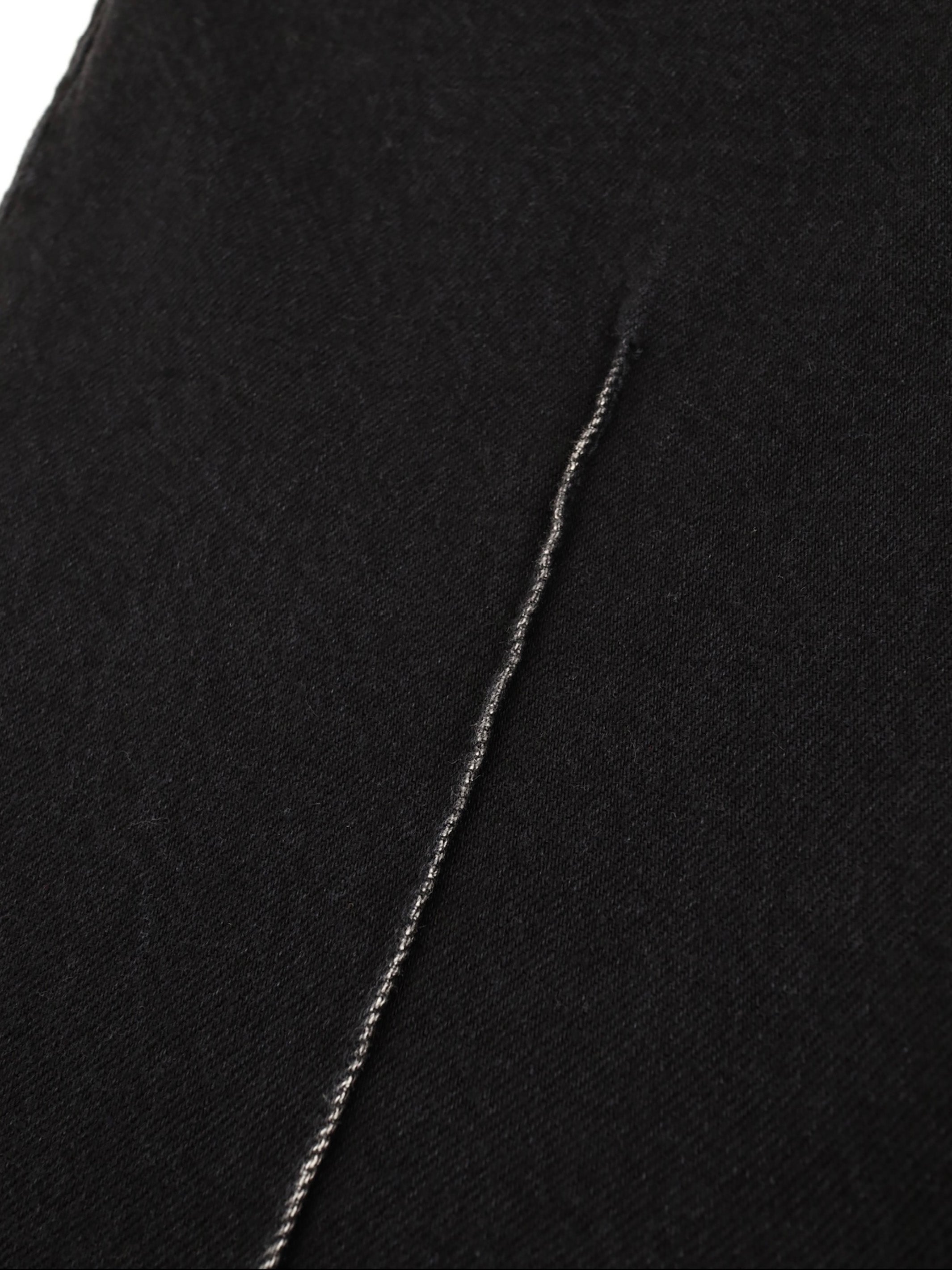 WASHED DENIM SEAM TUCK PANTS