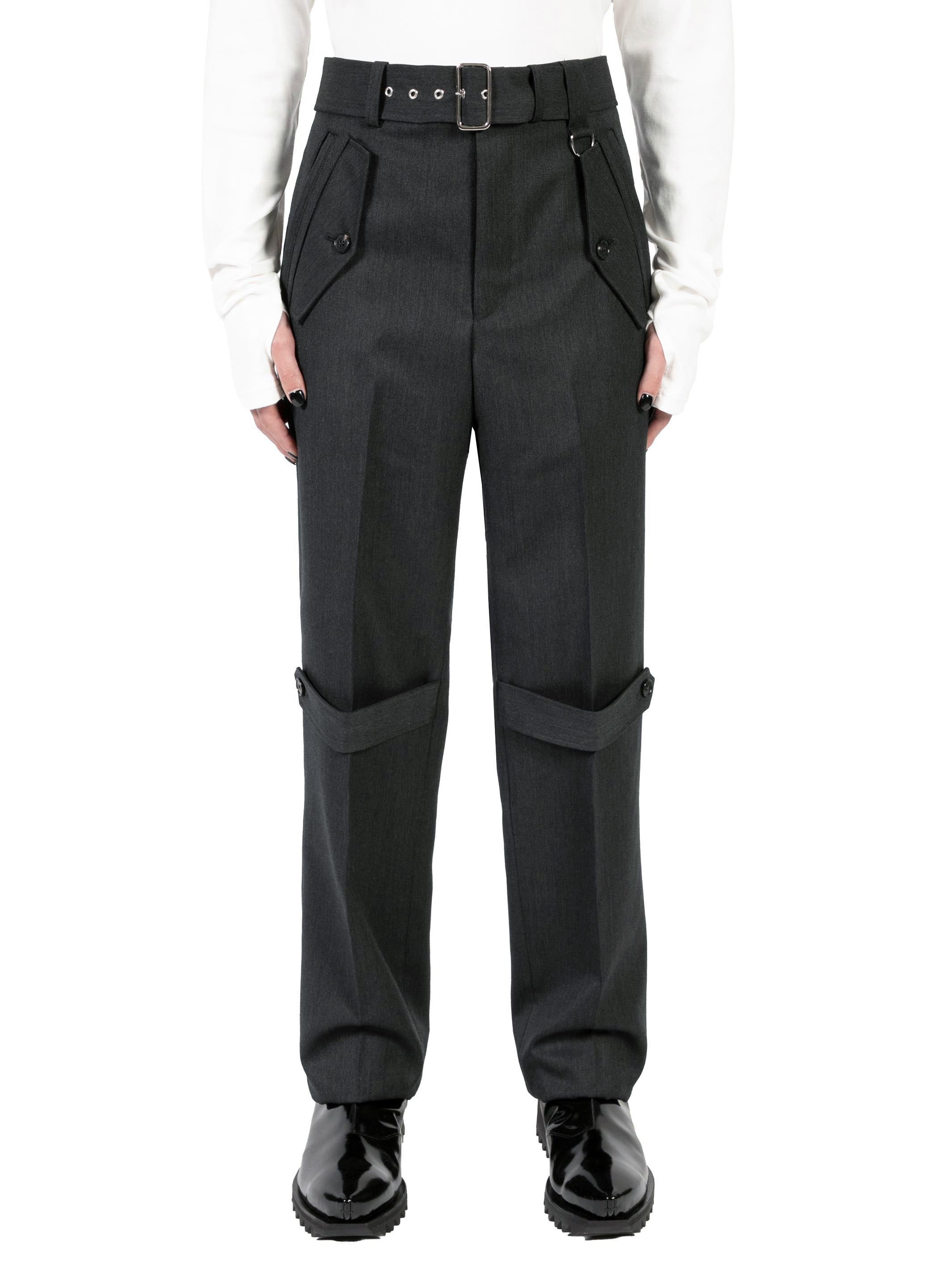 Wool GABARDINE TRENCH TROUSERS