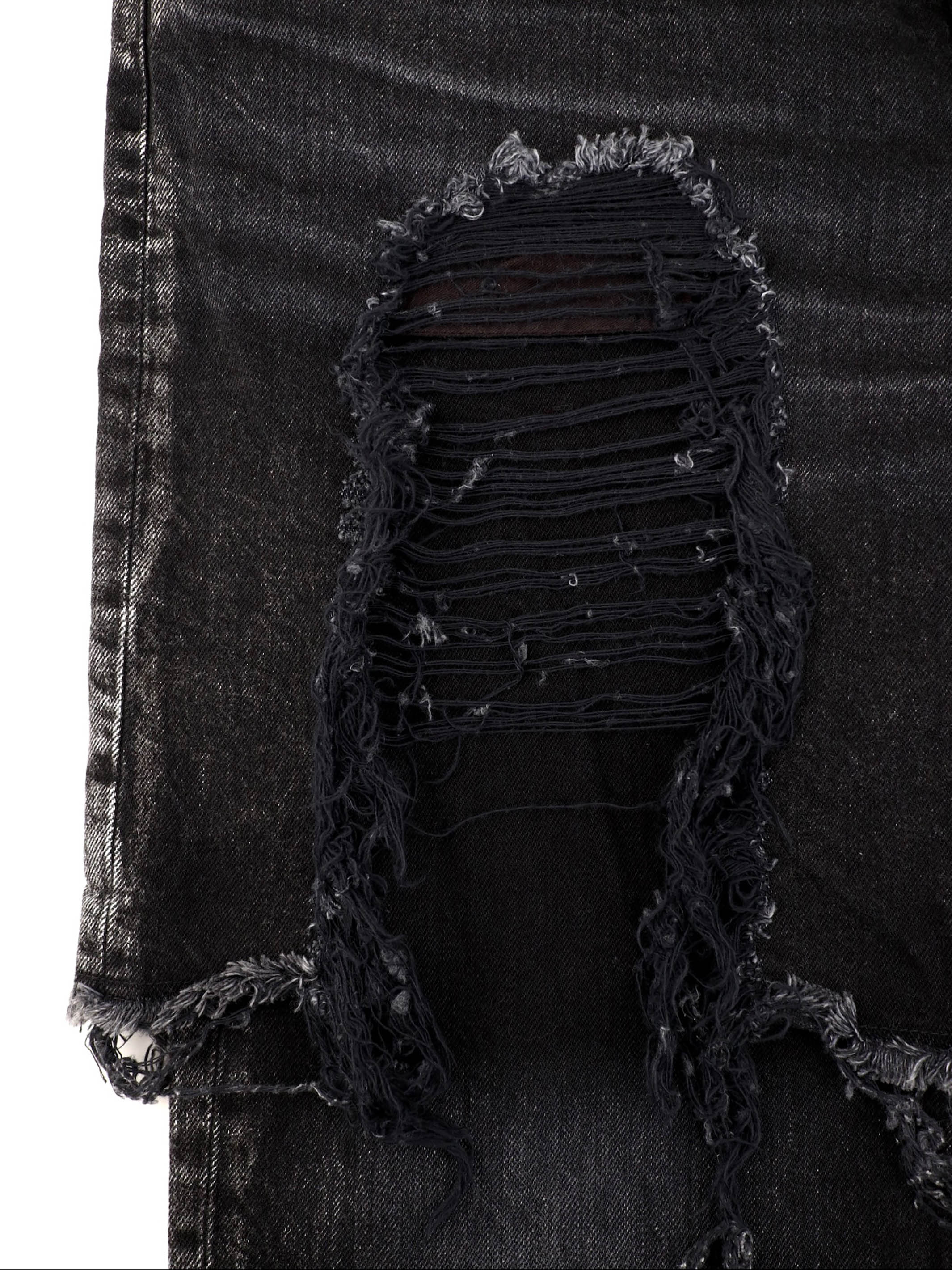 WASHED DENIM LAYERED PANTS