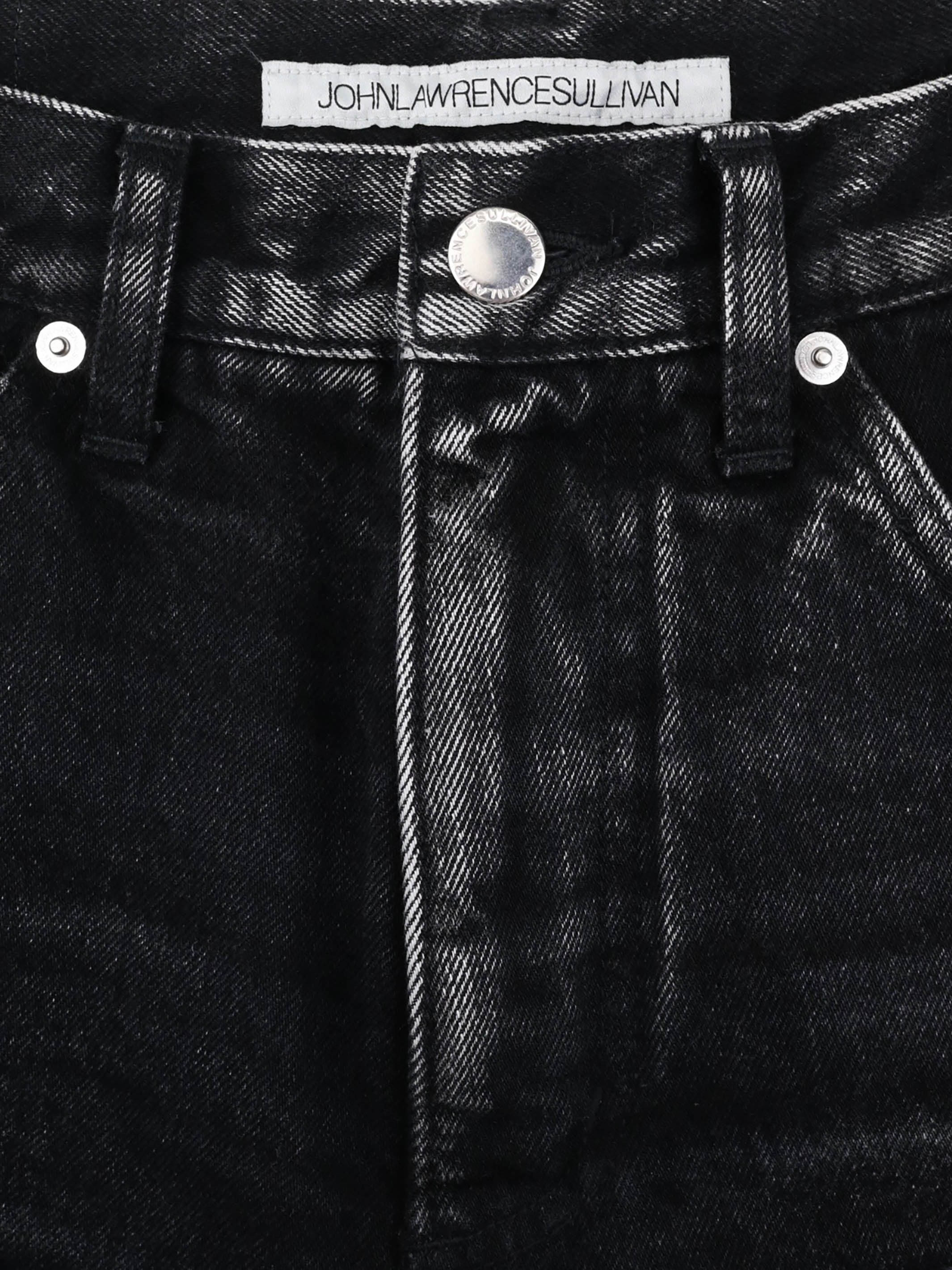 WASHED DENIM LAYERED PANTS