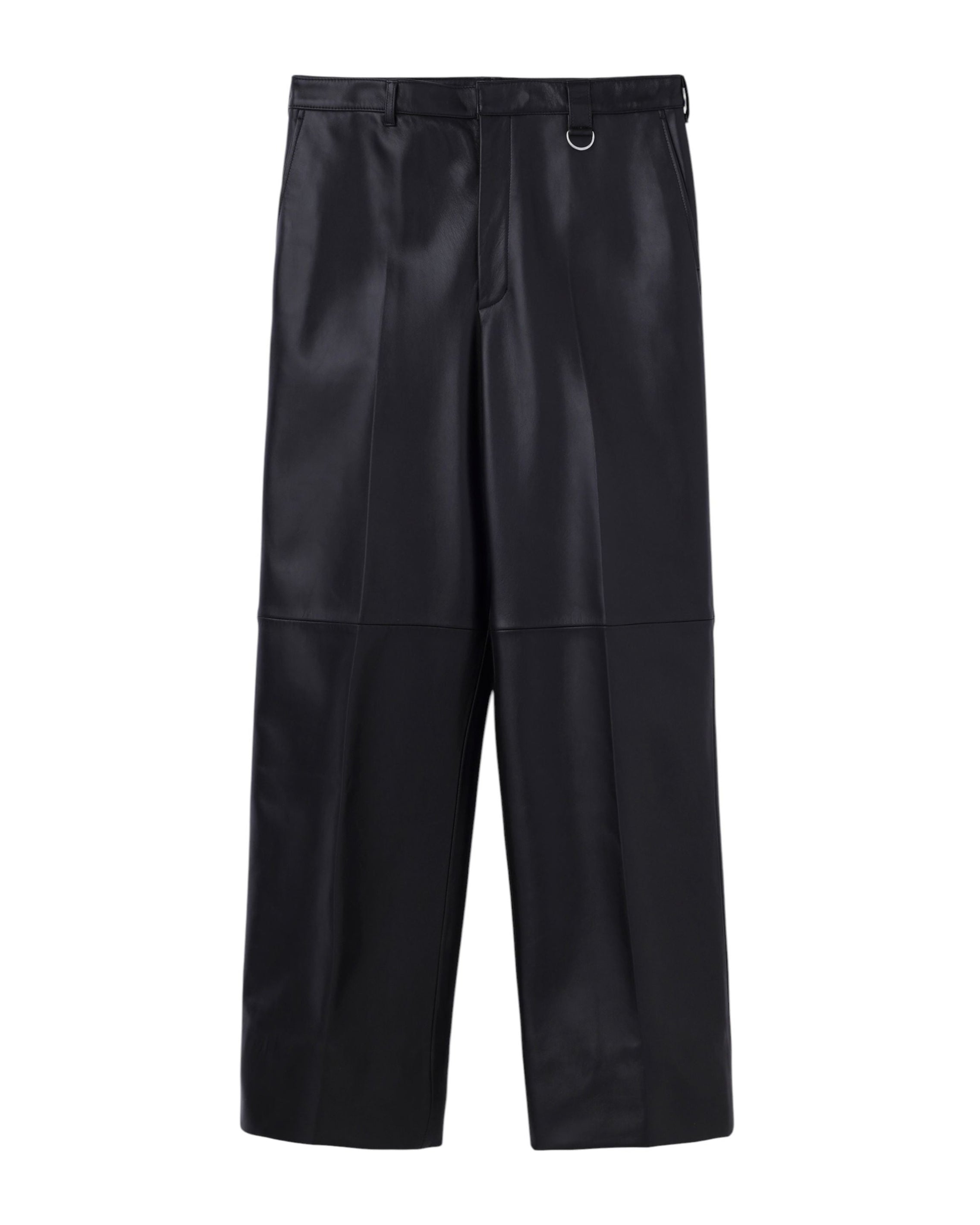 LEATHER WIDE TROUSERS
