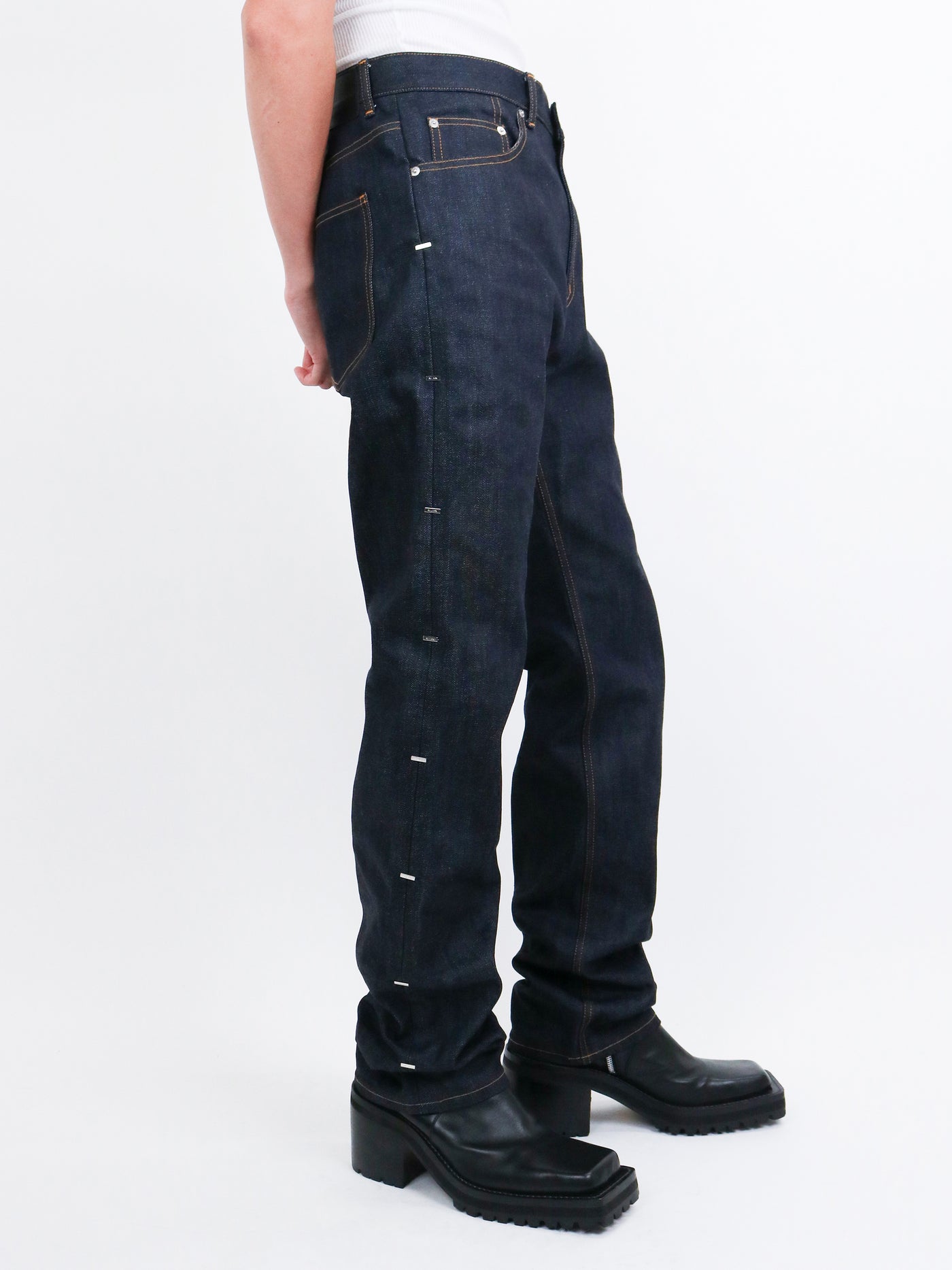 Rigid Denim Metal LINE PANTS