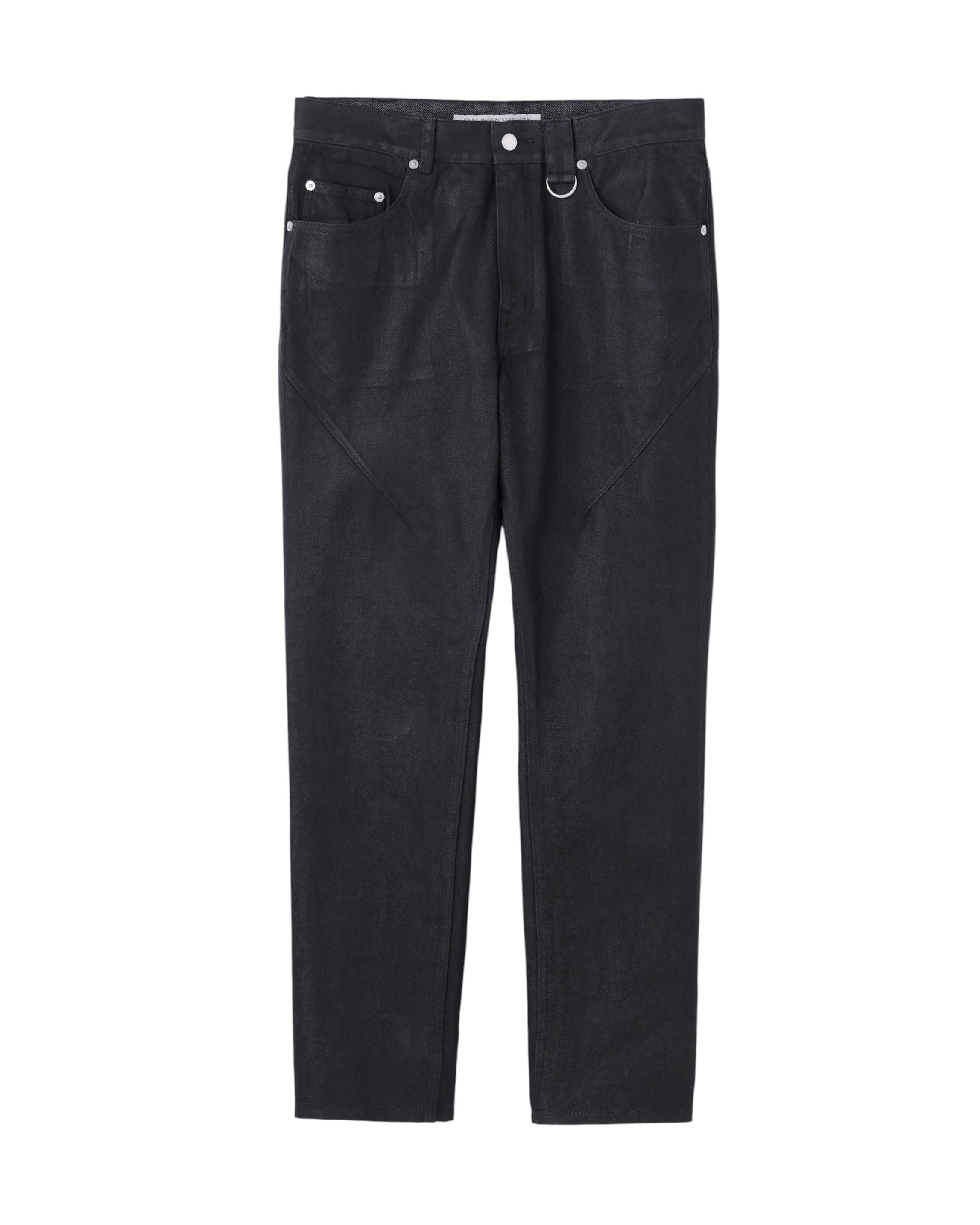 WASHED DENIM SKINNY PANTS