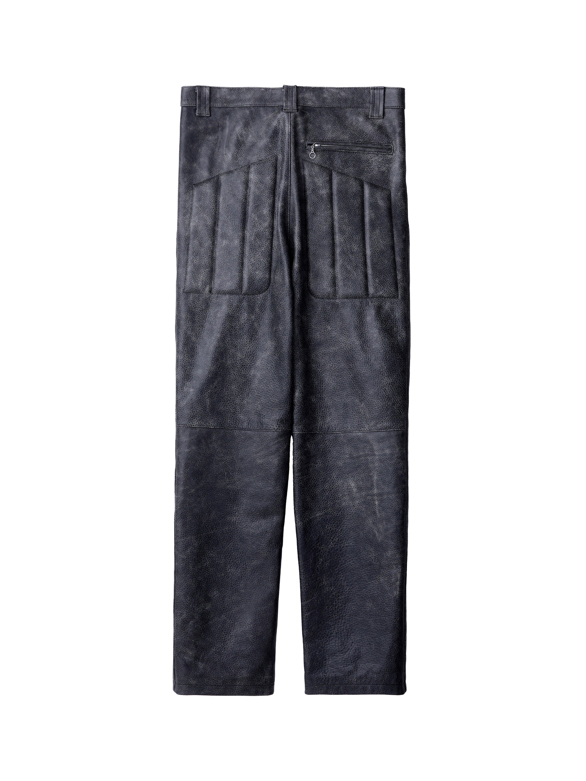 LEATHER BIKER PANTS