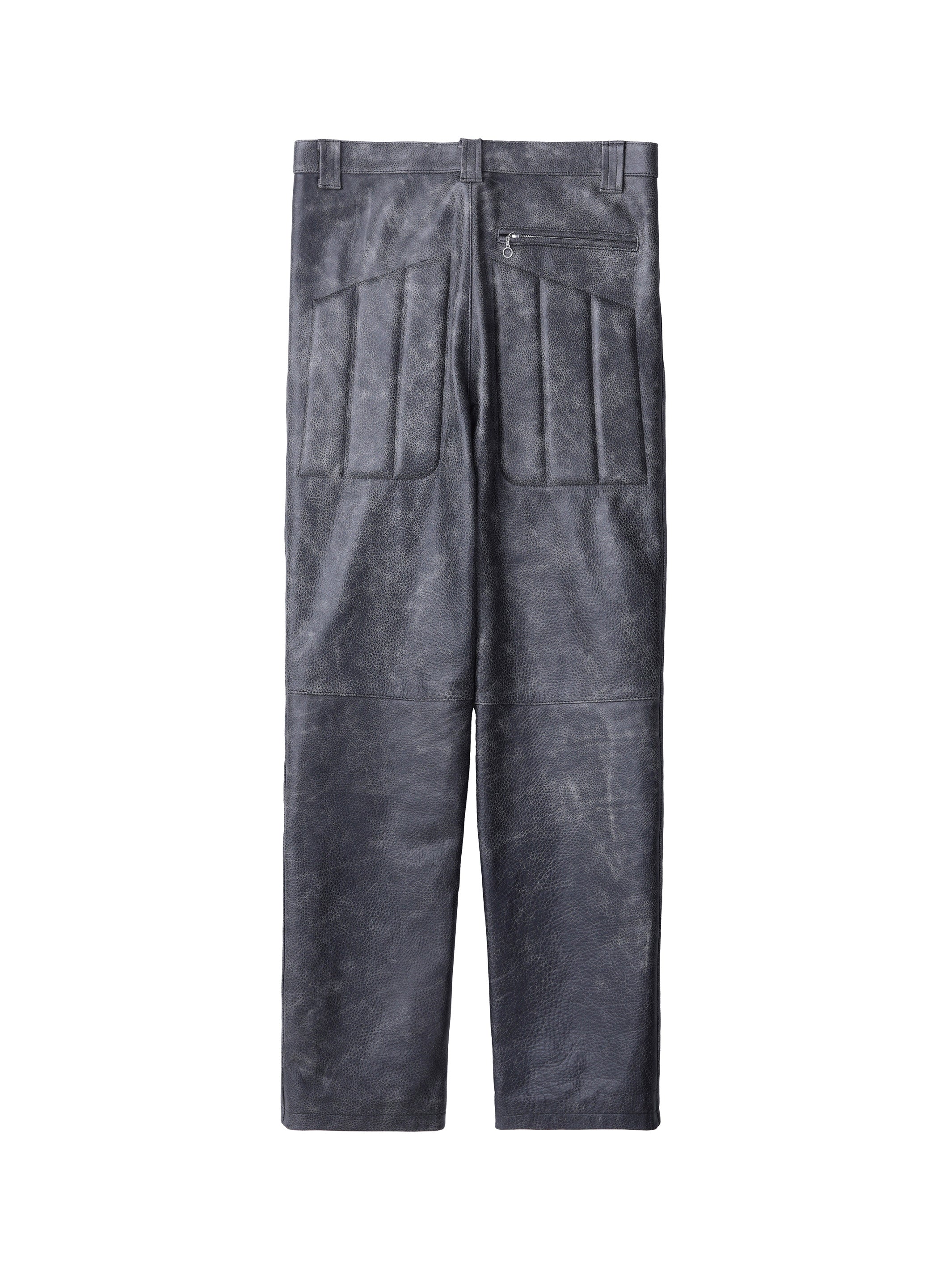 LEATHER BIKER PANTS