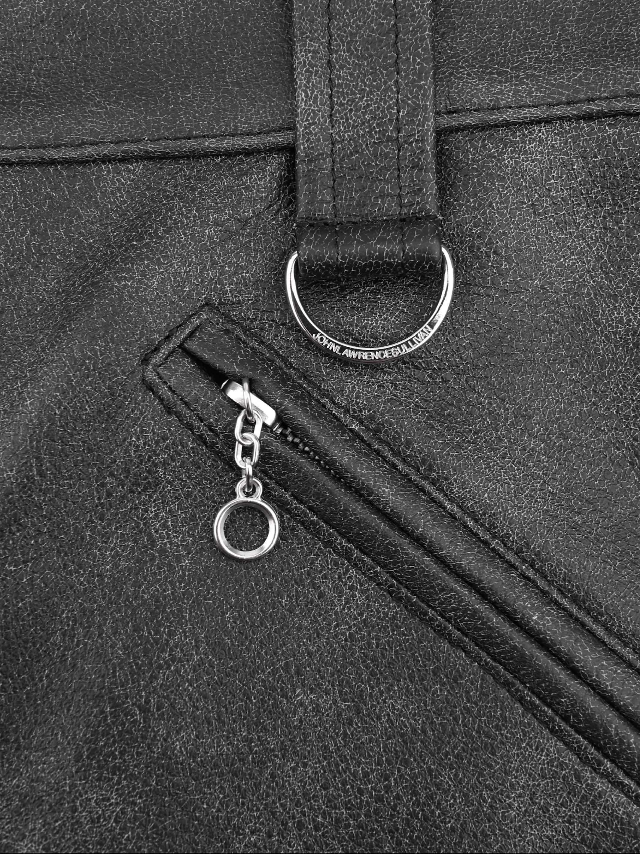 LEATHER BIKER PANTS