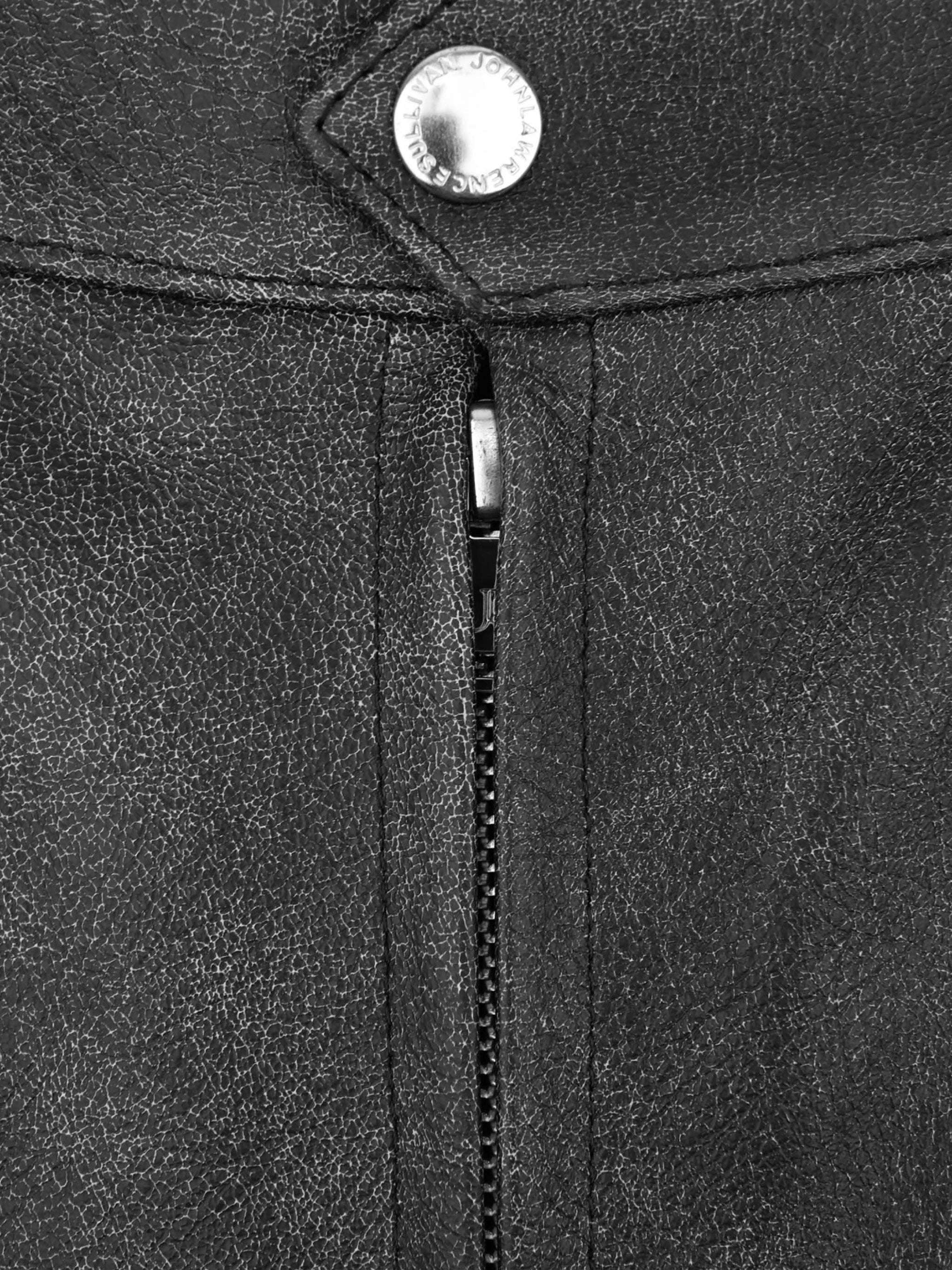 LEATHER BIKER PANTS
