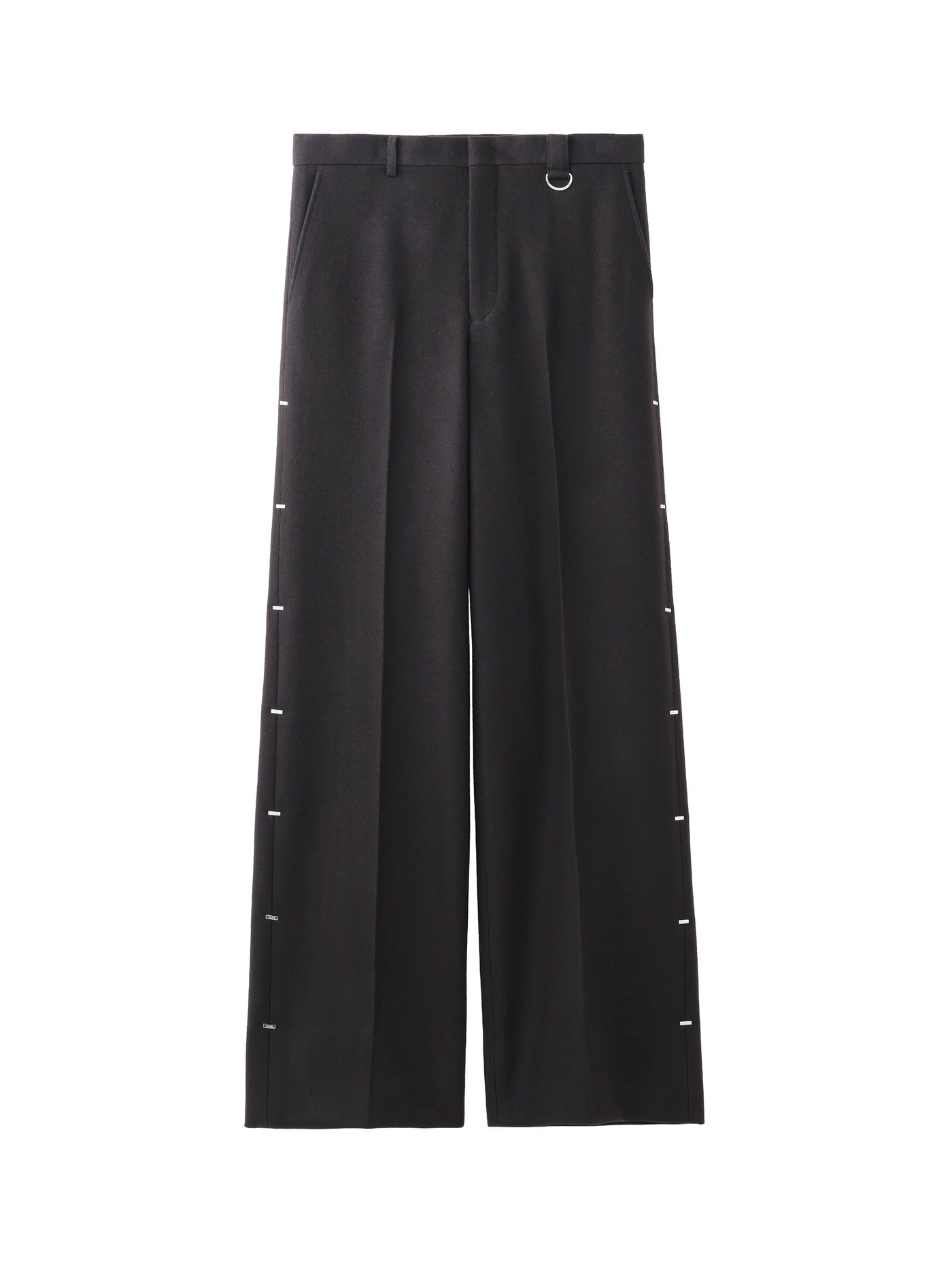 MELTON METAL LINE WIDE TROUSERS