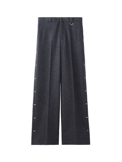 Melton Metal Line Wide Trousers