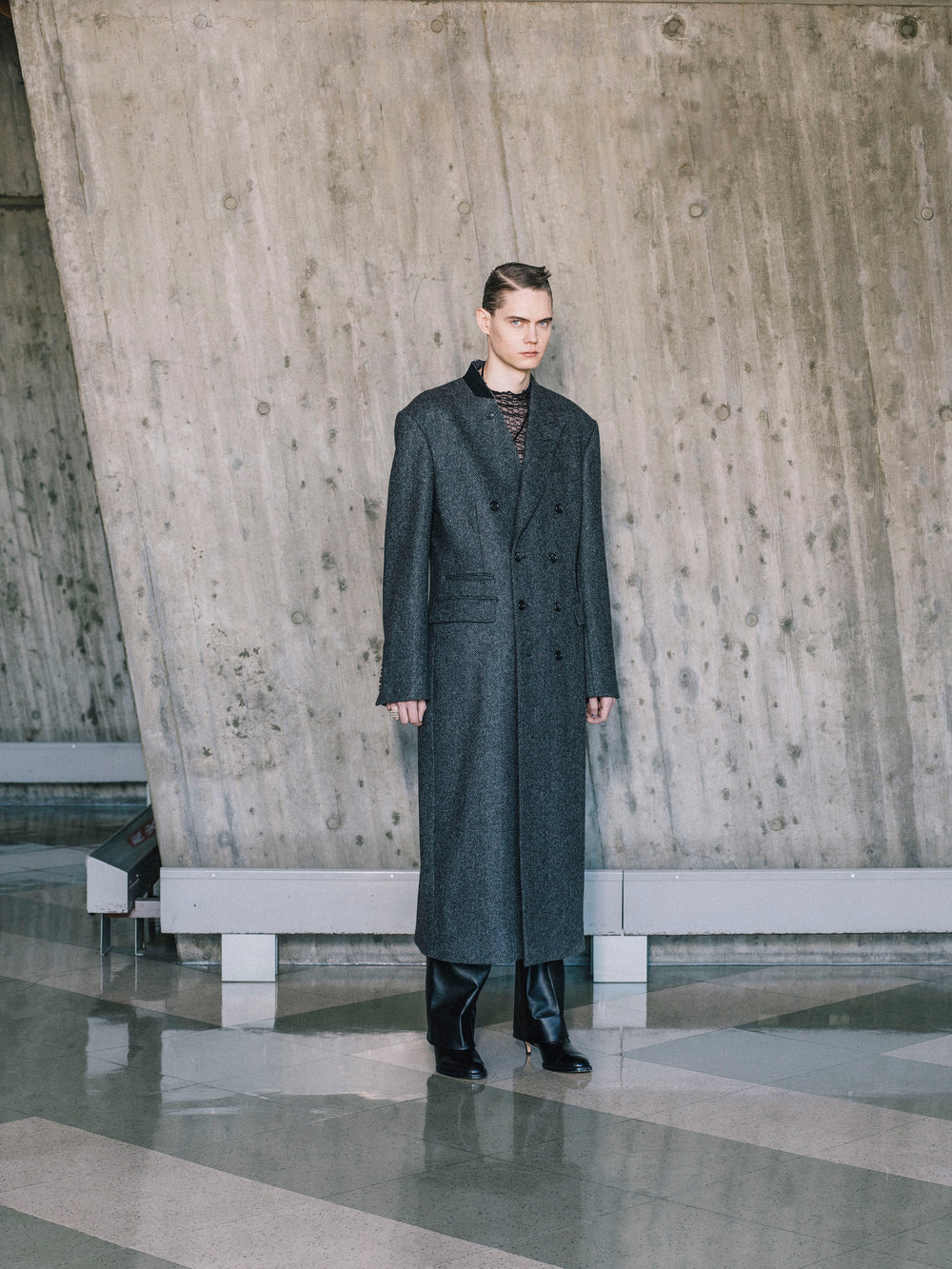 JOHN LAWRENCE SULLIVANサリバン ステンカラーコート ウール