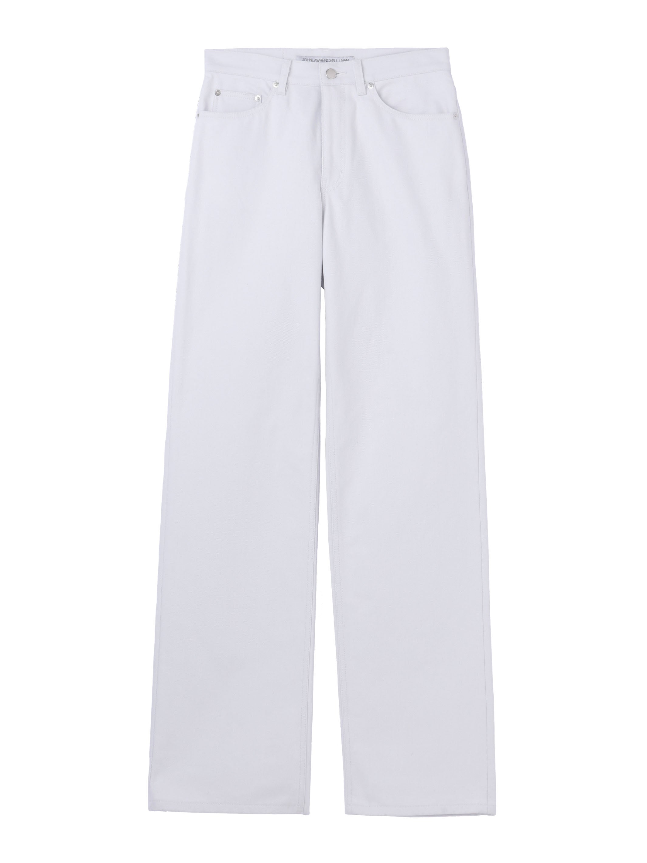Washed Denim Straight Pants