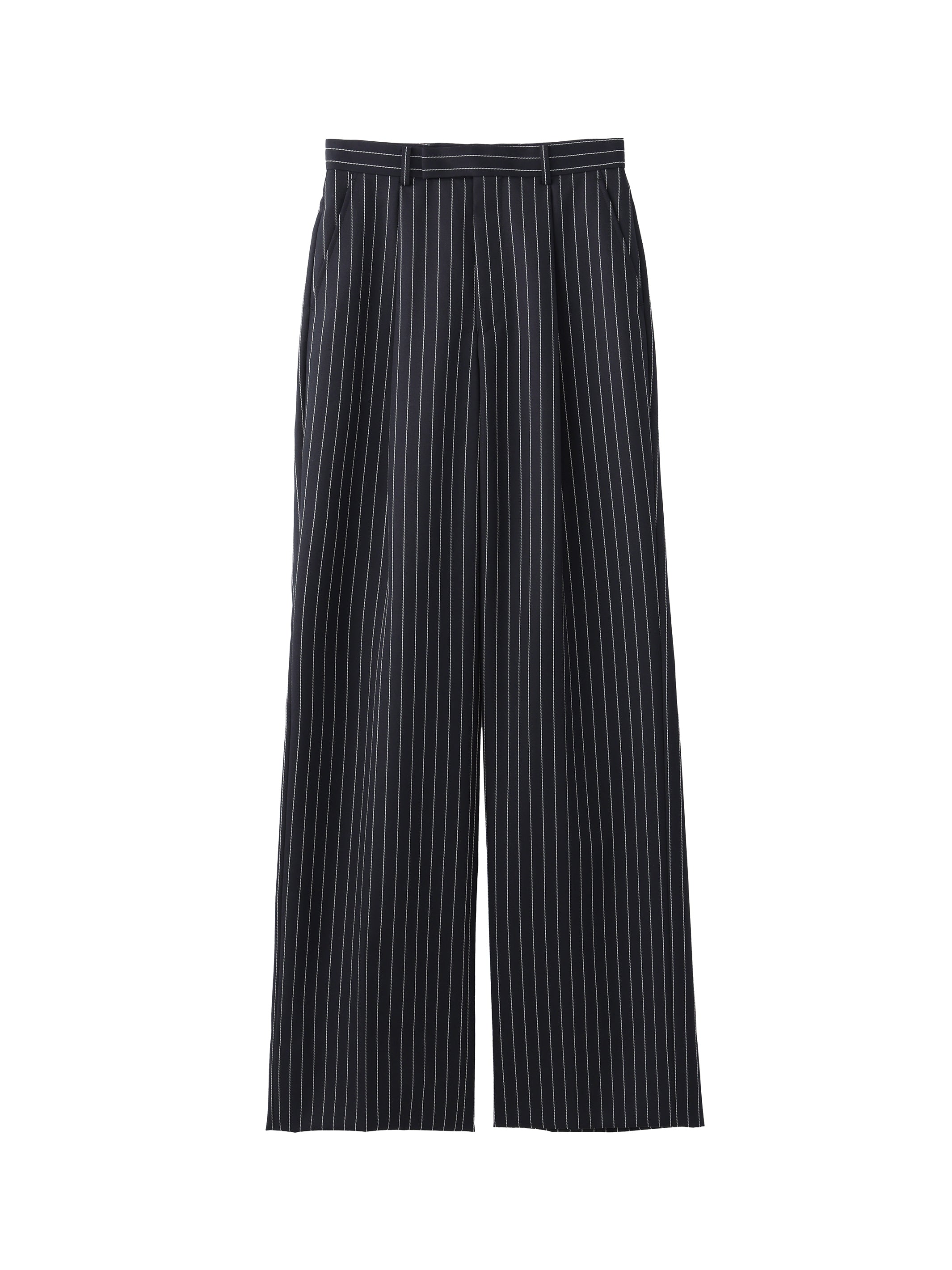 WOOL GABARDINE WIDE TROUSERS