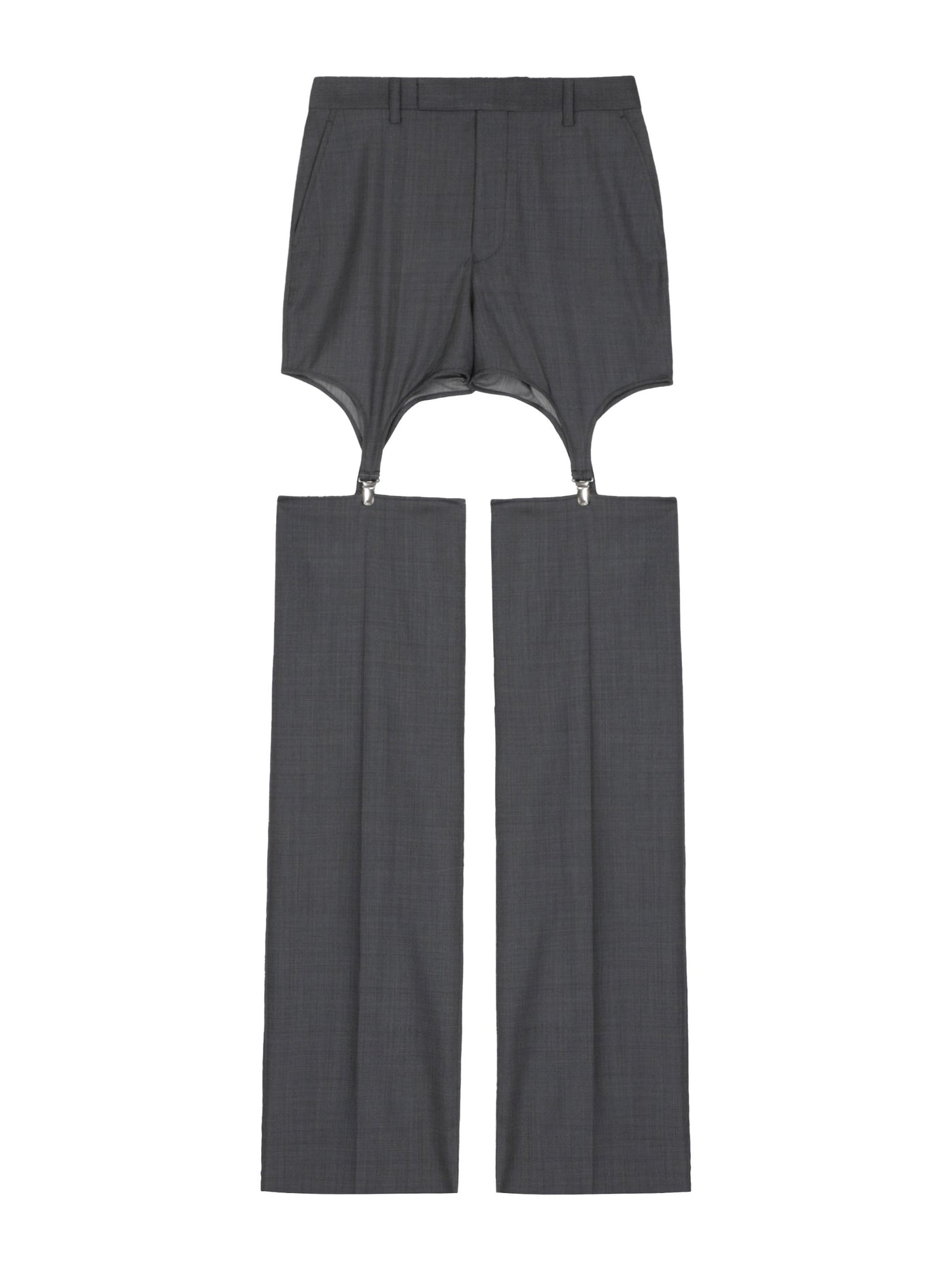 Pin-dot detachable trousers