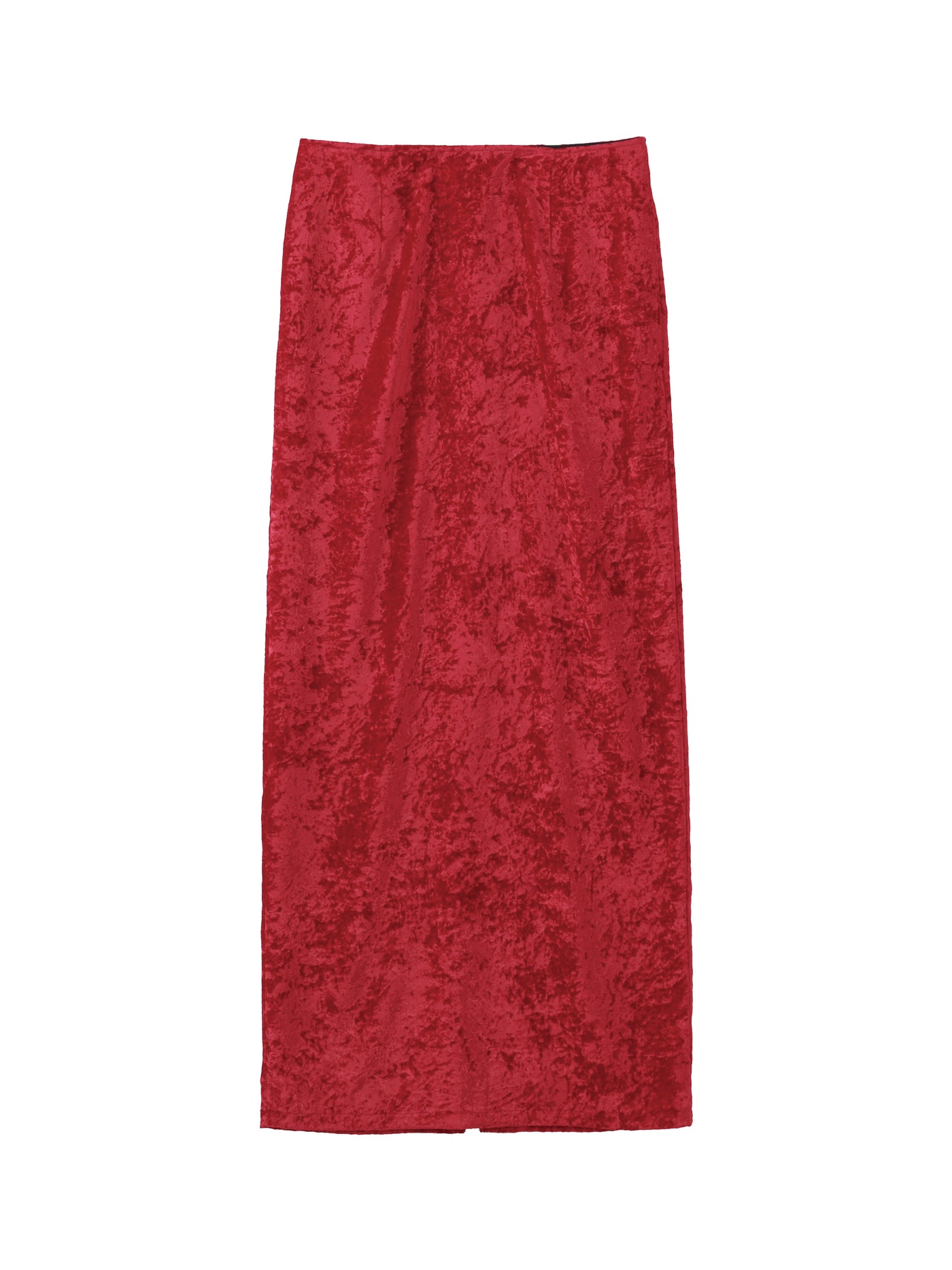 CRUSHED VELVET LONG SKIRT