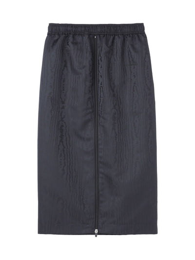 Moire jacquard zipped skirt