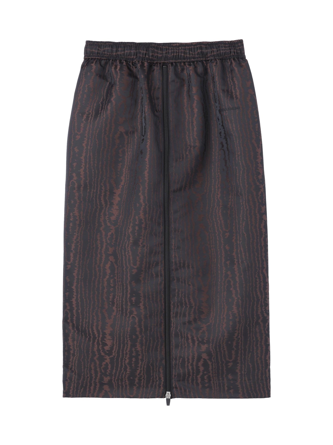 Moire jacquard zipped skirt