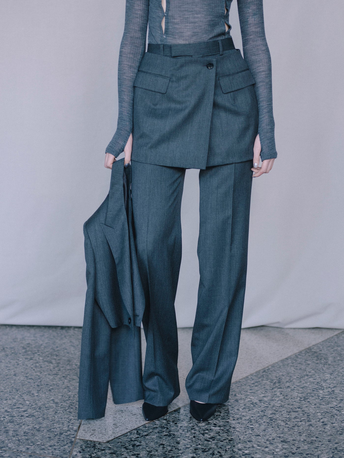 Wool Strait Trousers