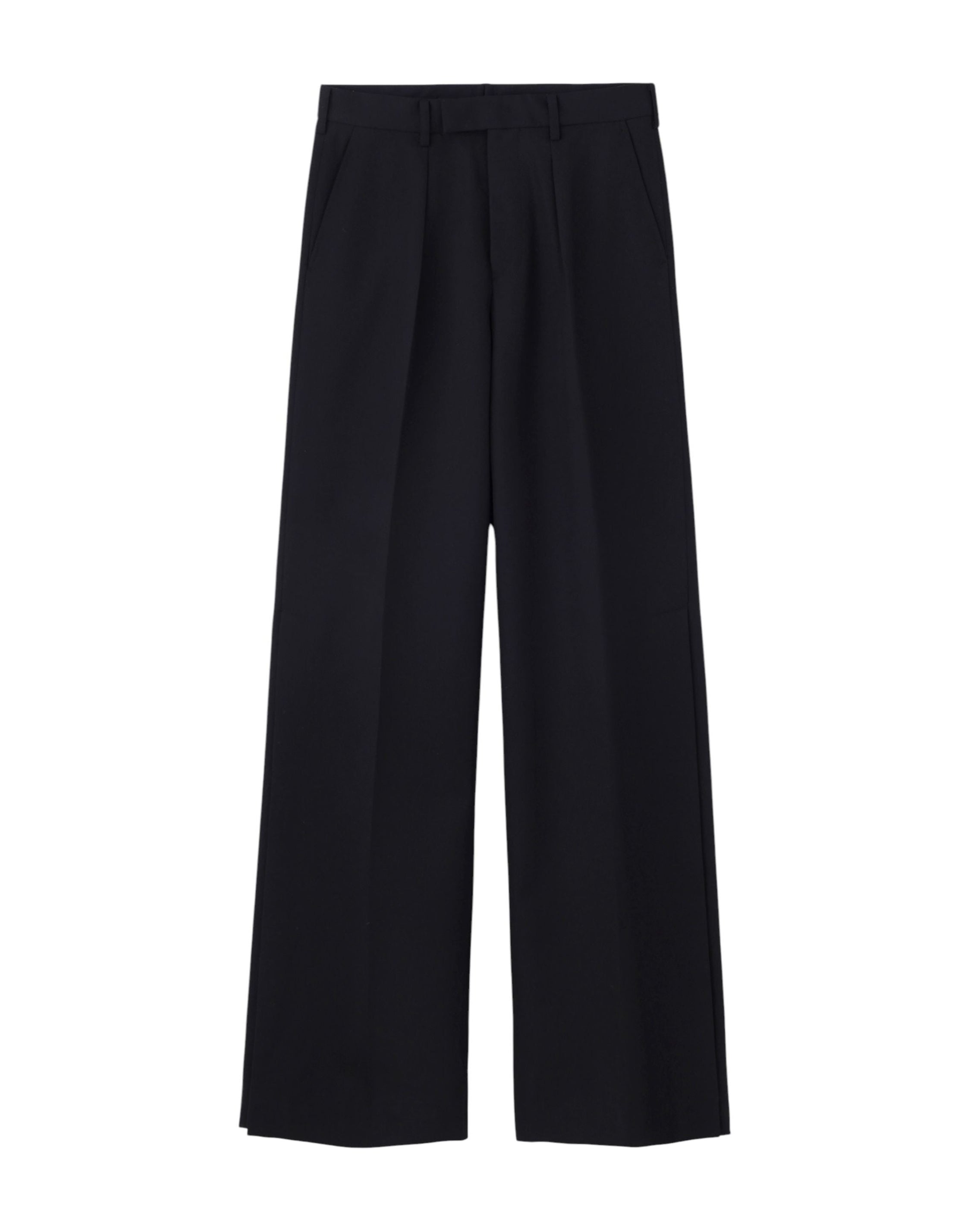 WOOL GABARDINE SLIT TROUSERS