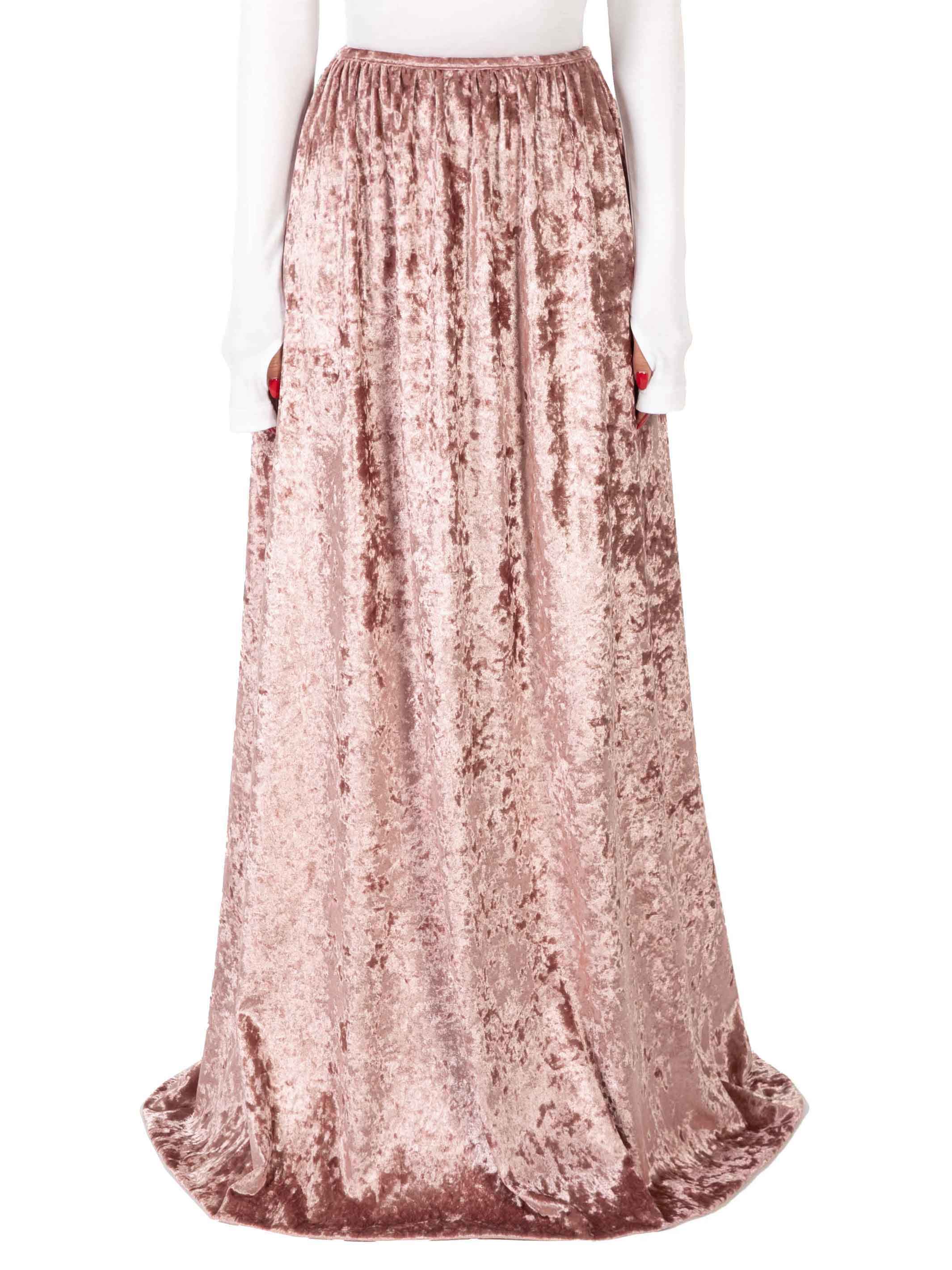 VELOUR JERSEY GATHER SKIRT