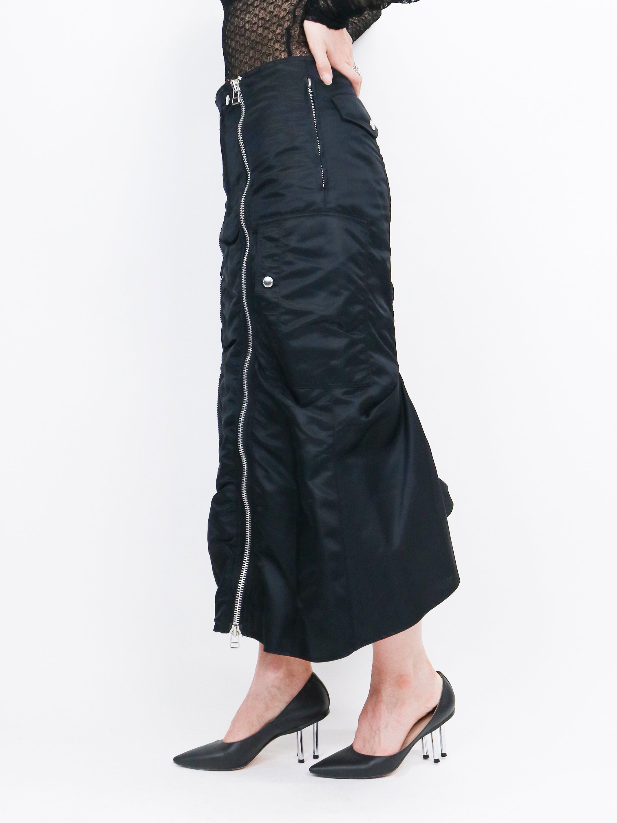 NYLON BOMBER SKIRT