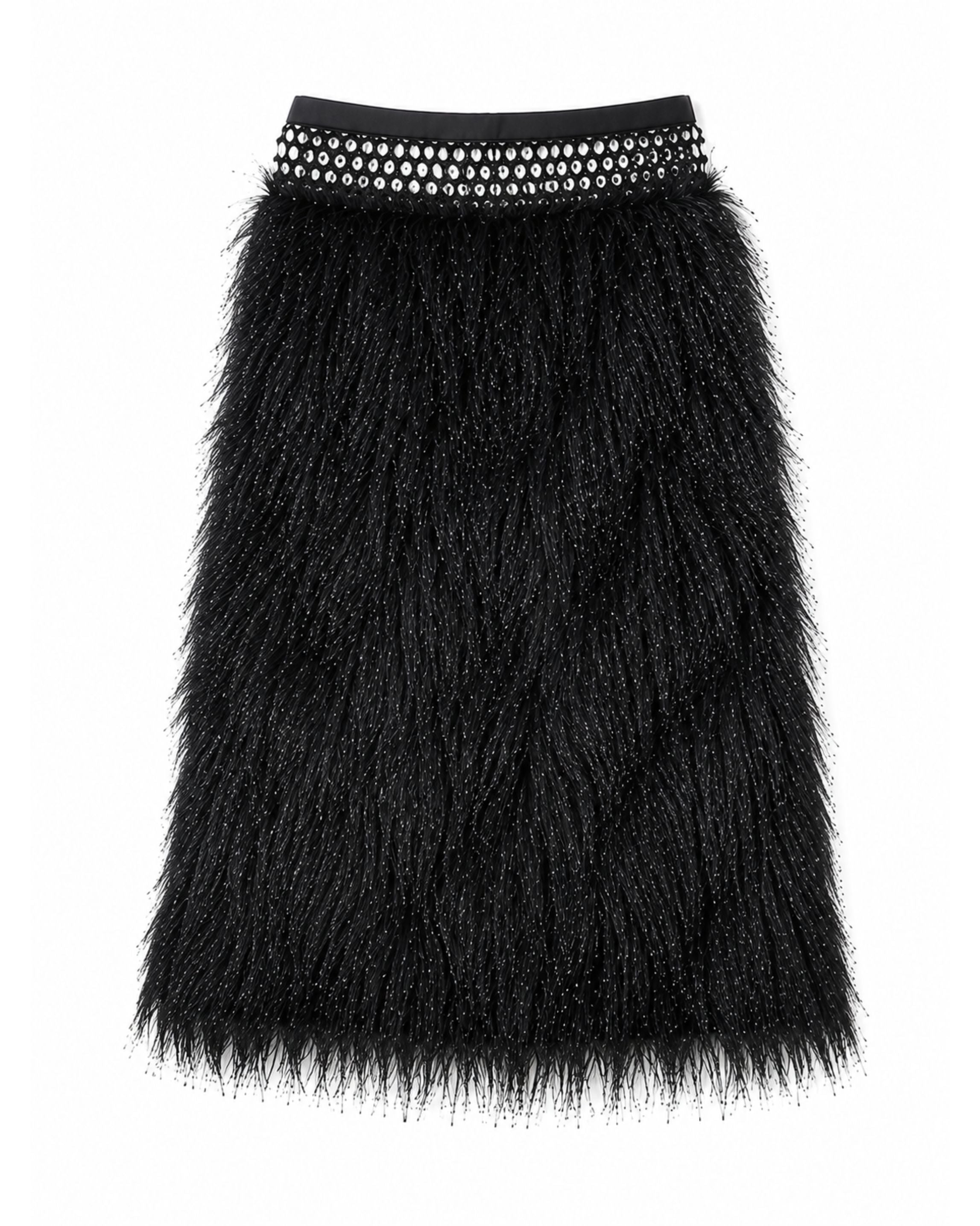 FRINGE LAYERED SKIRT