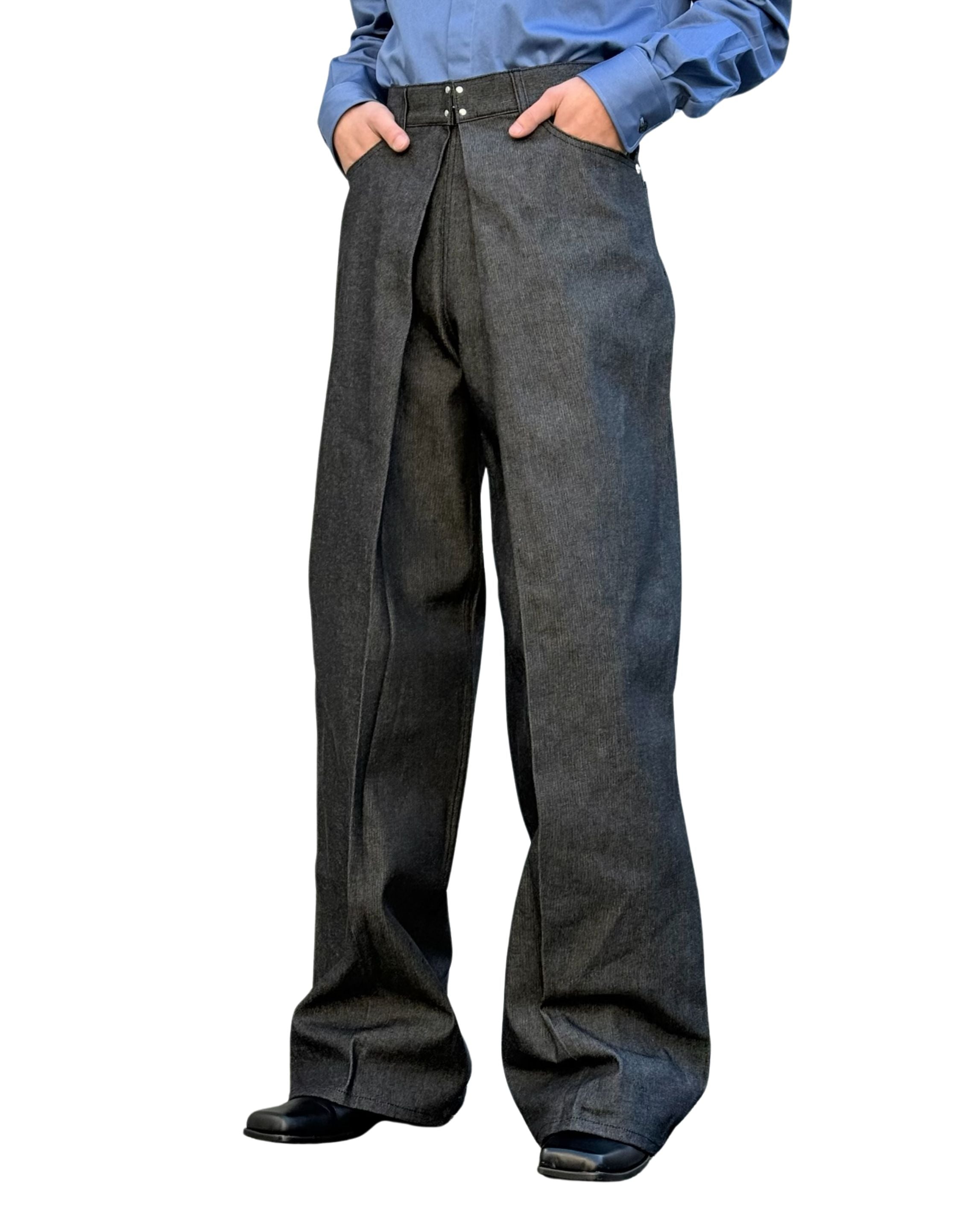 RIGID DENIM WIDE PANTS