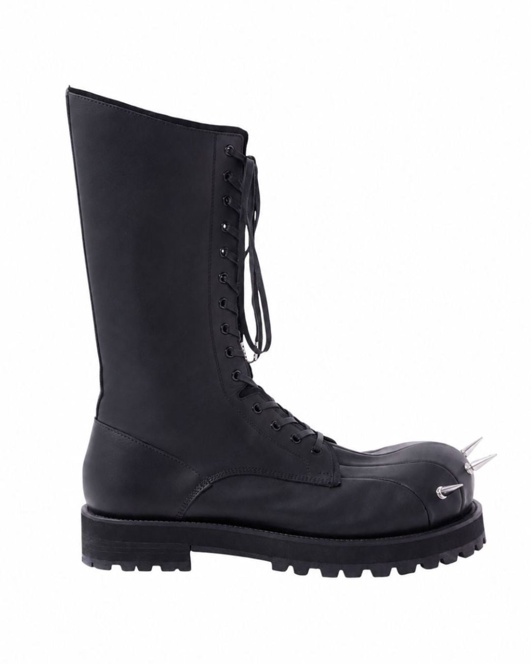 STUDDED LACE-UP BOOTS 14HOLES