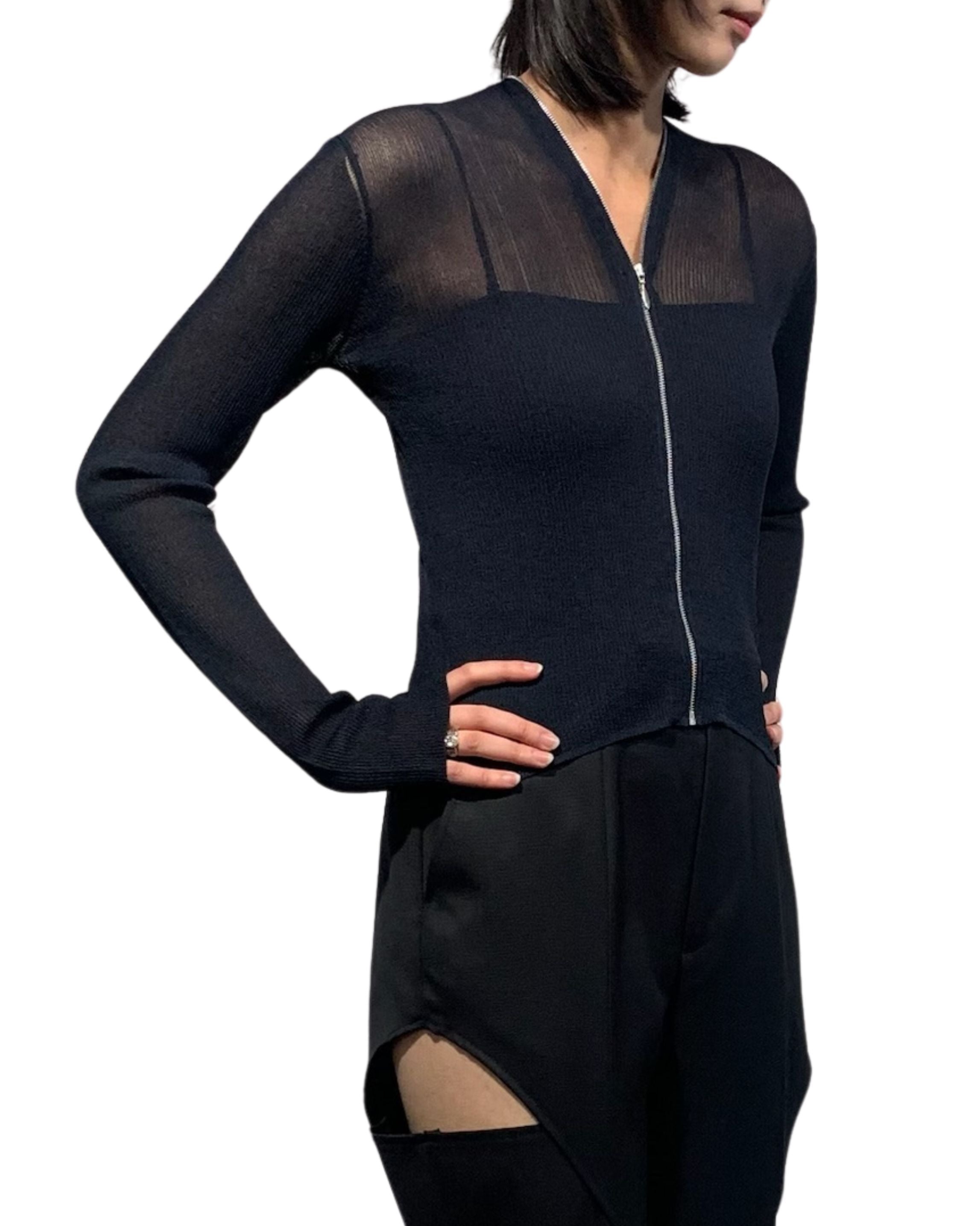 ZIP-UP KNIT CARDIGAN