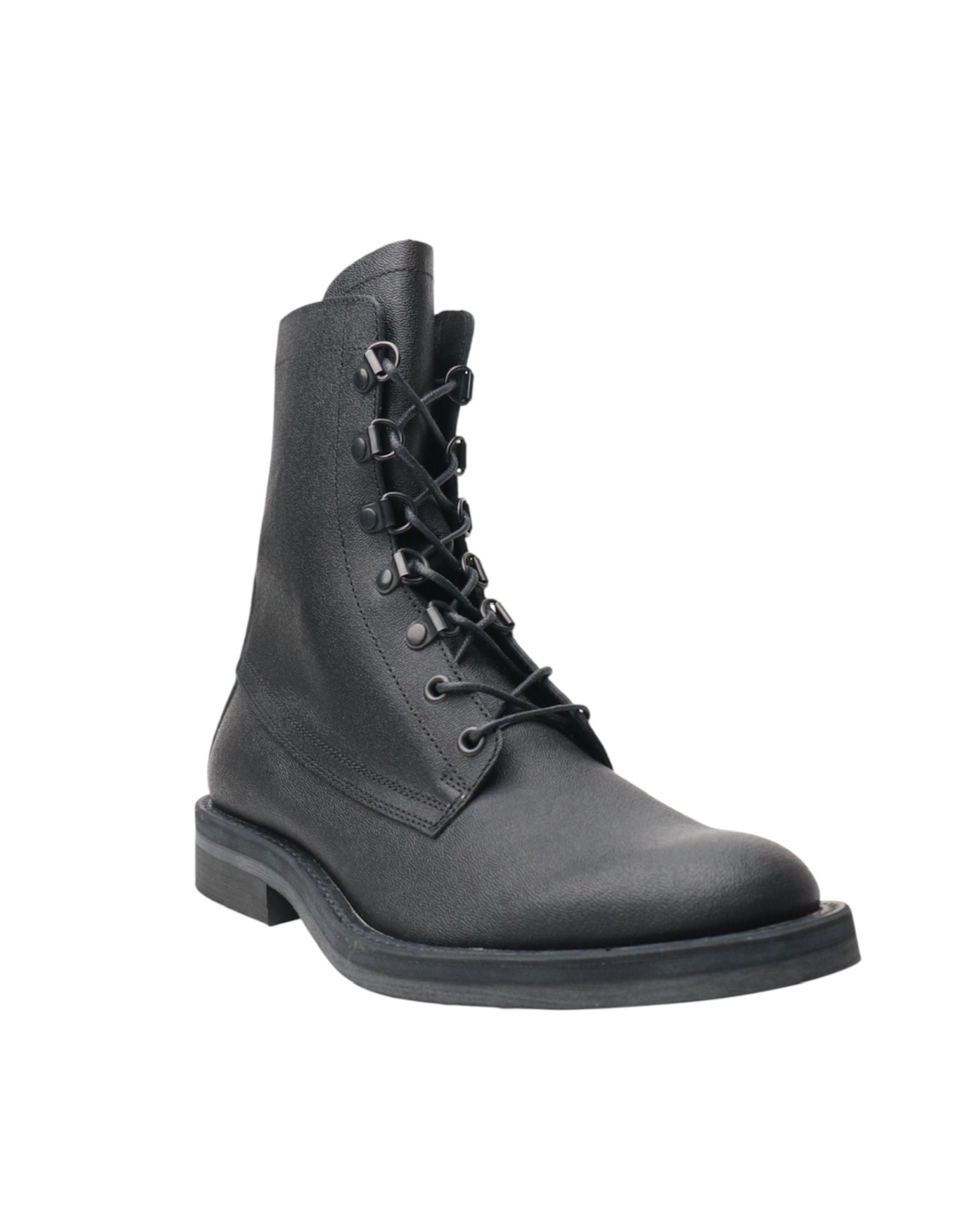 LEATHER COMBAT BOOTS | BLACK / BLACK