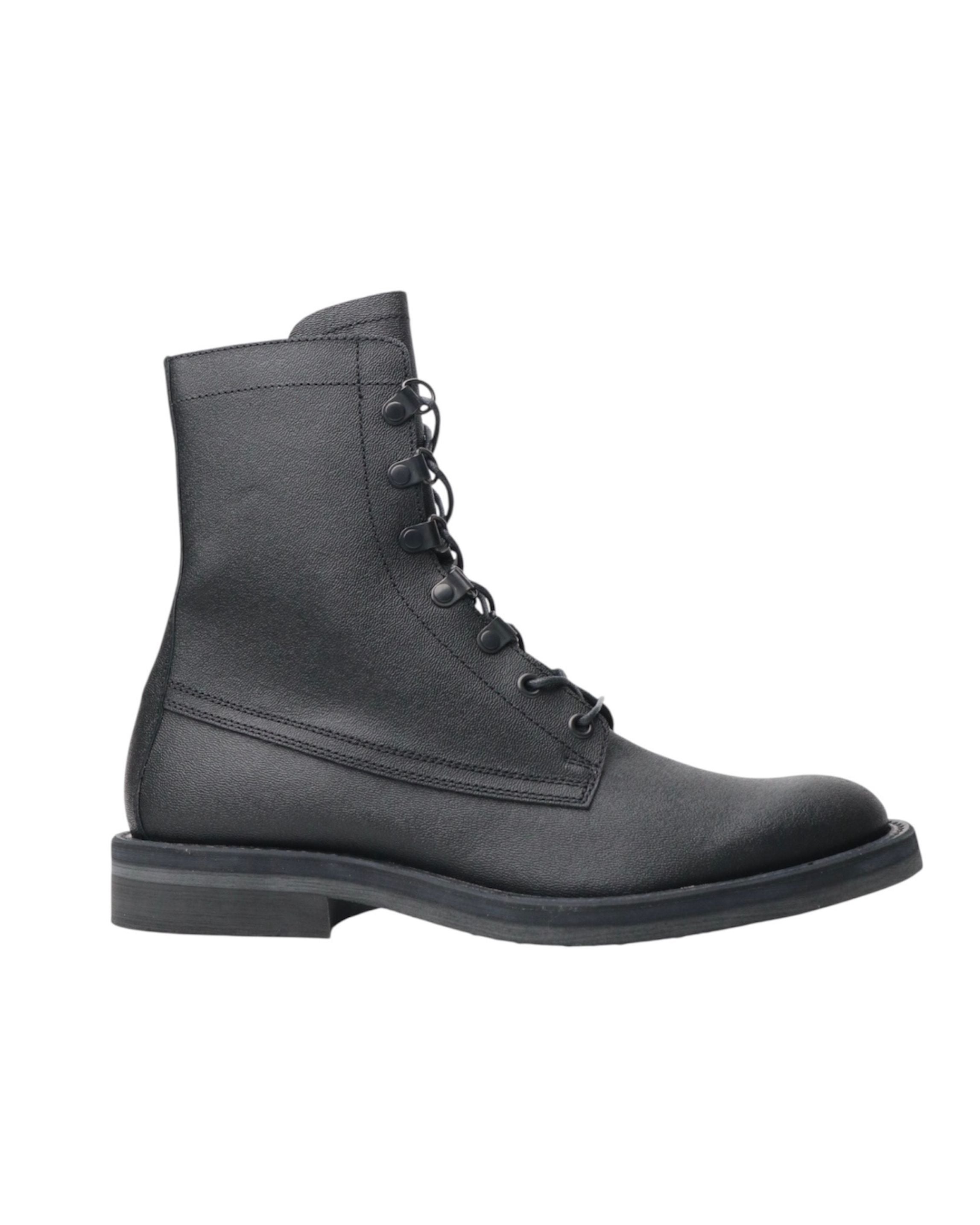 LEATHER COMBAT BOOTS | BLACK / BLACK