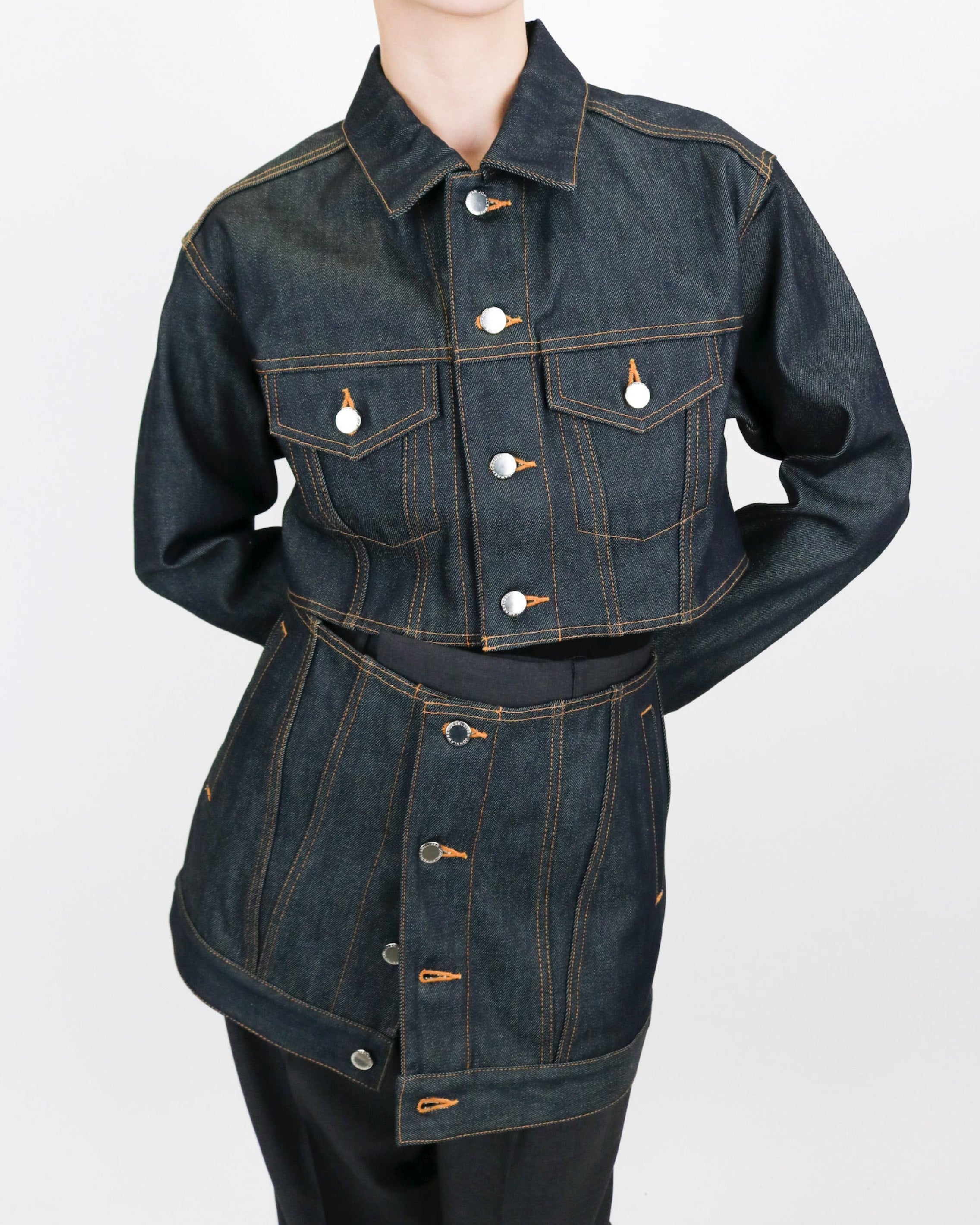RIGID DENIM SEPARATE JACKET | INDIGO