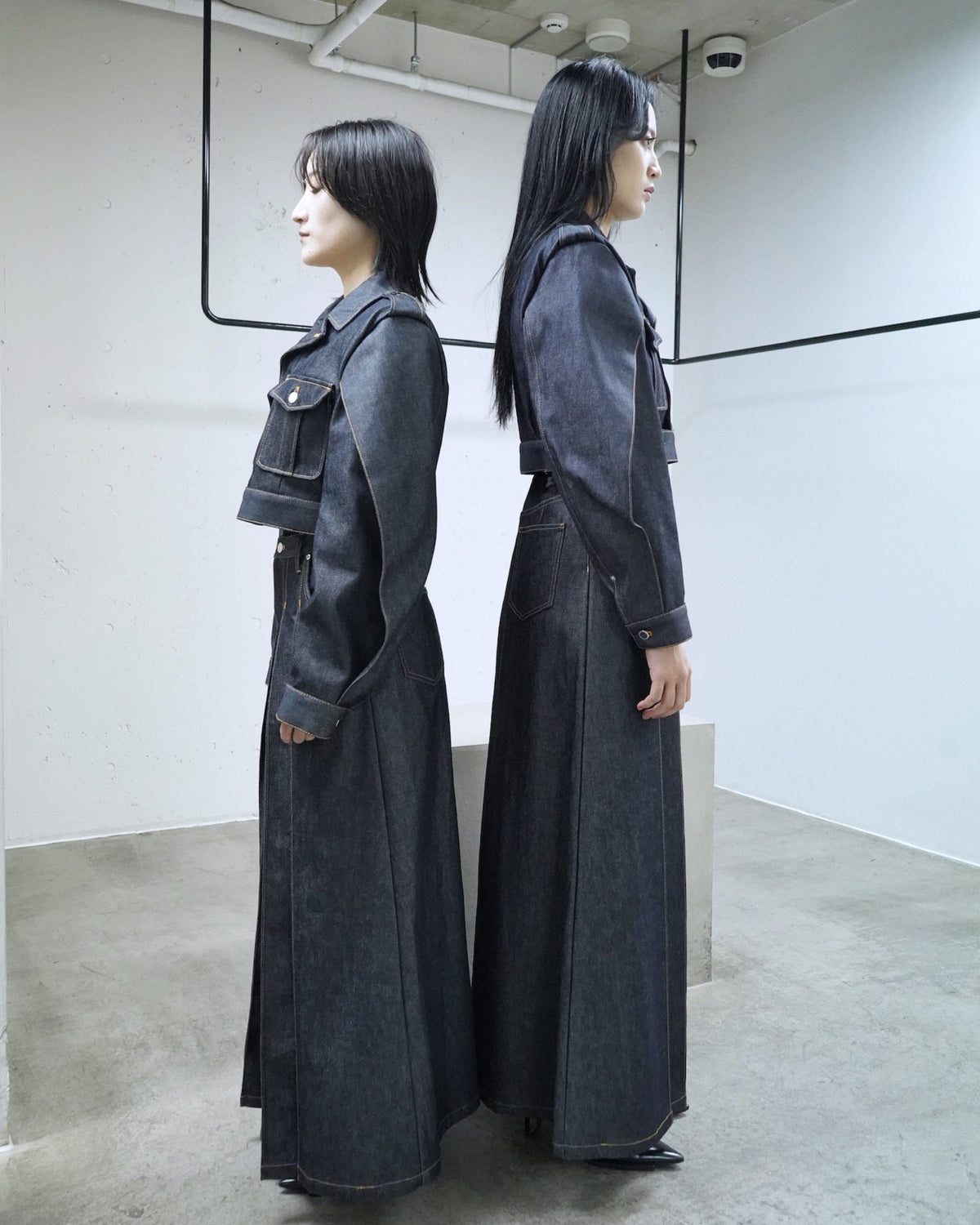 RIGID DENIM HAKAMA SKIRT