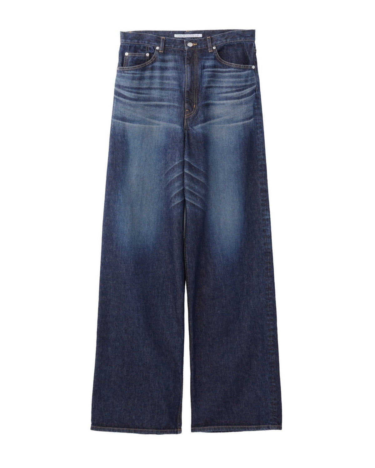 WASHED DENIM WIDE PANTS