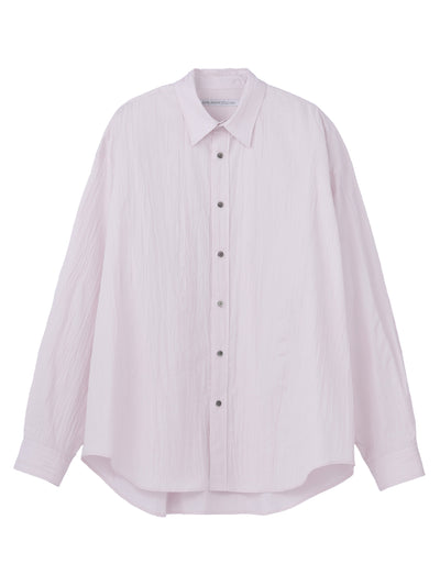 Wrinkled broadcloth oversized shirt