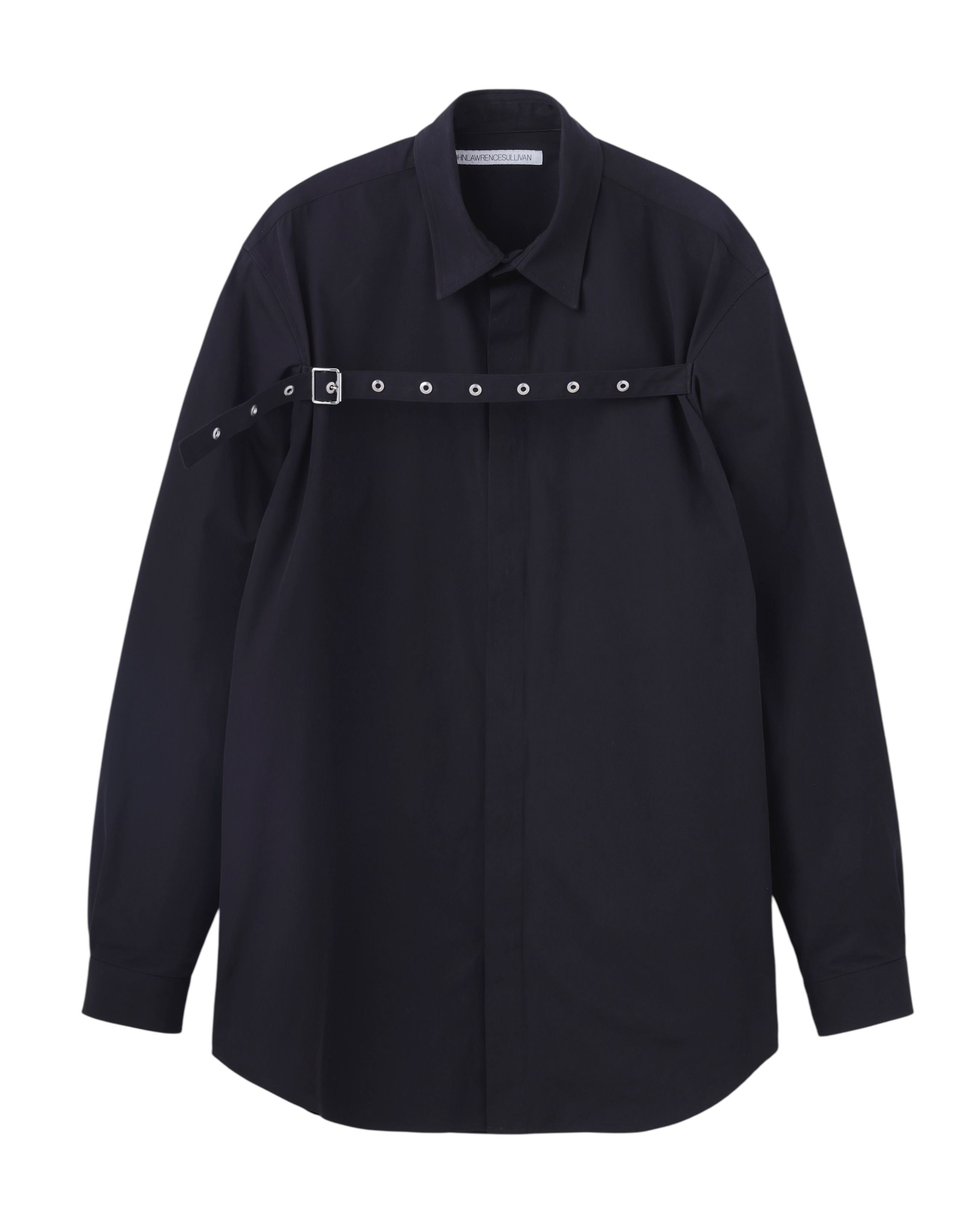 BROADCLOTH FRONT STRAP SHIRT