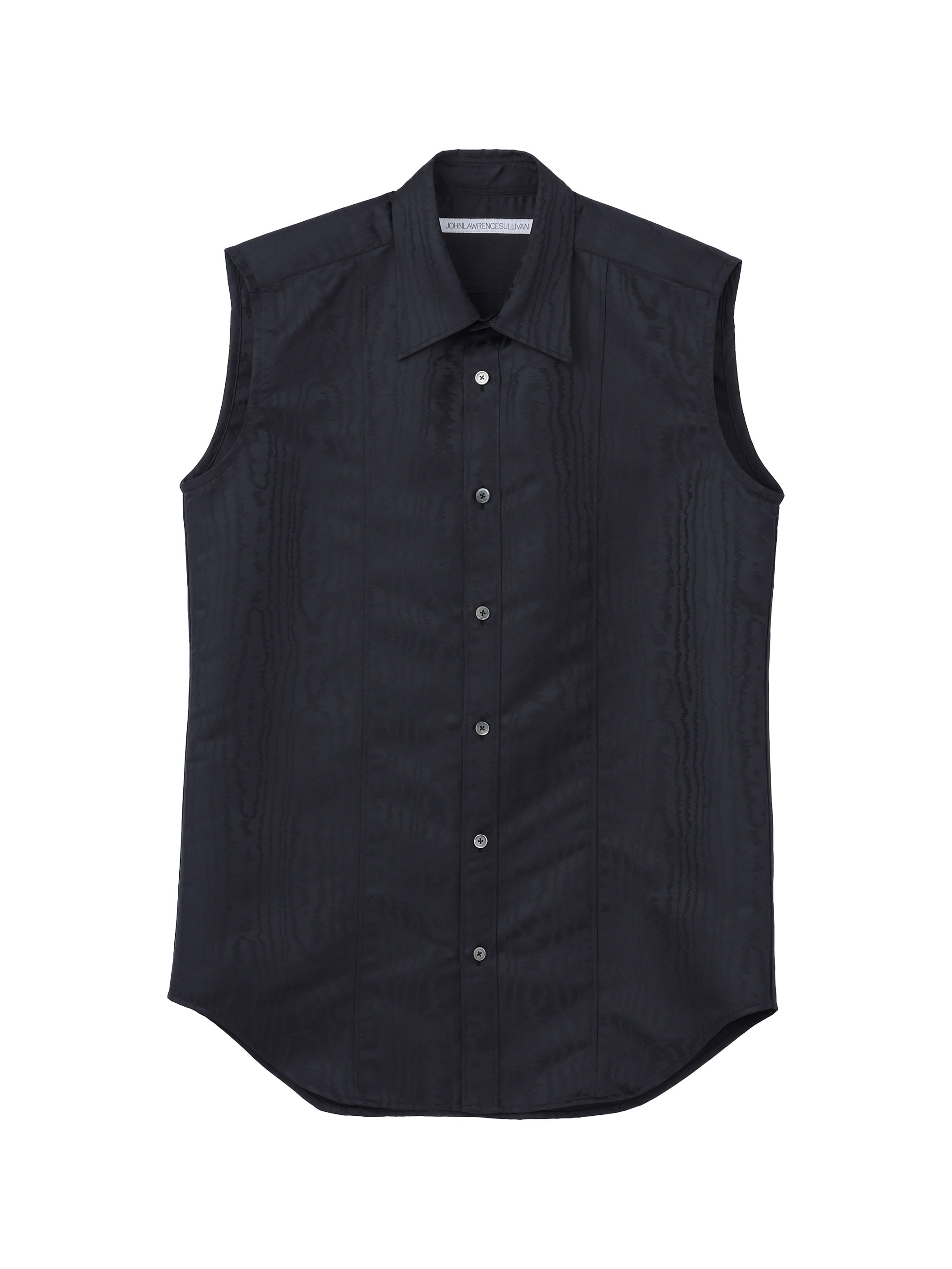 Moire Jacquard Sleevels Shirt