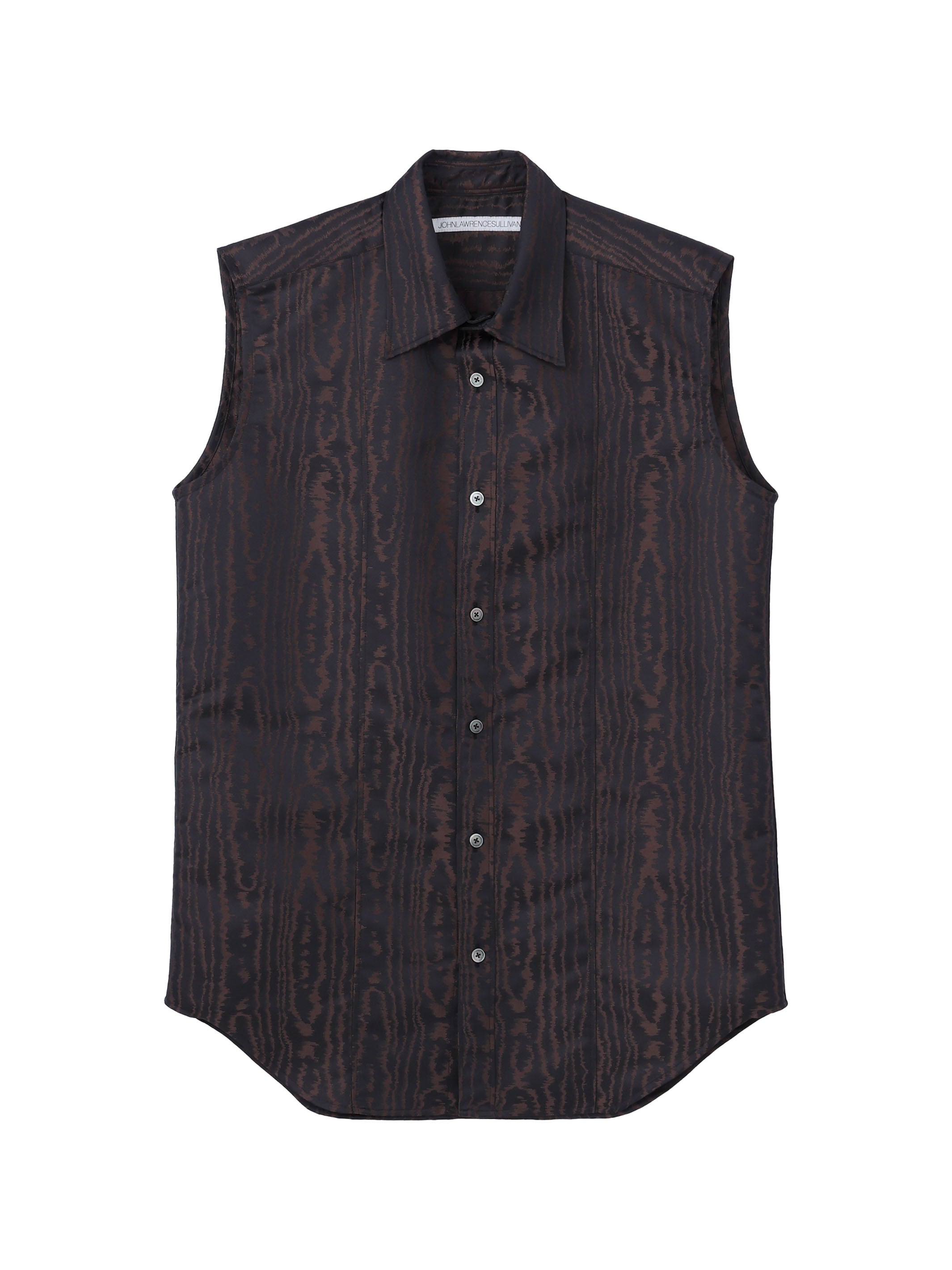 Moire Jacquard Sleevels Shirt