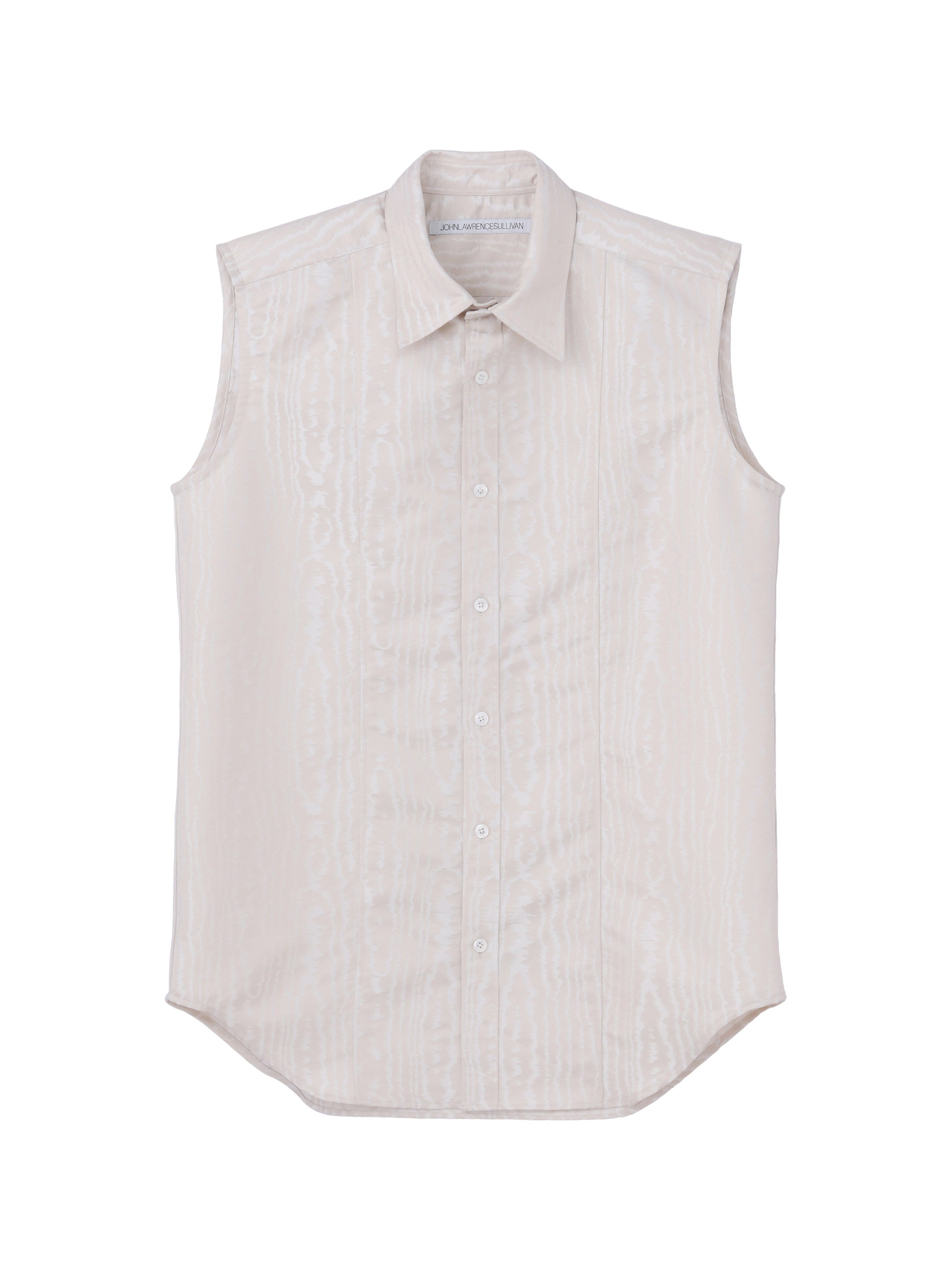 Moire Jacquard Sleevels Shirt